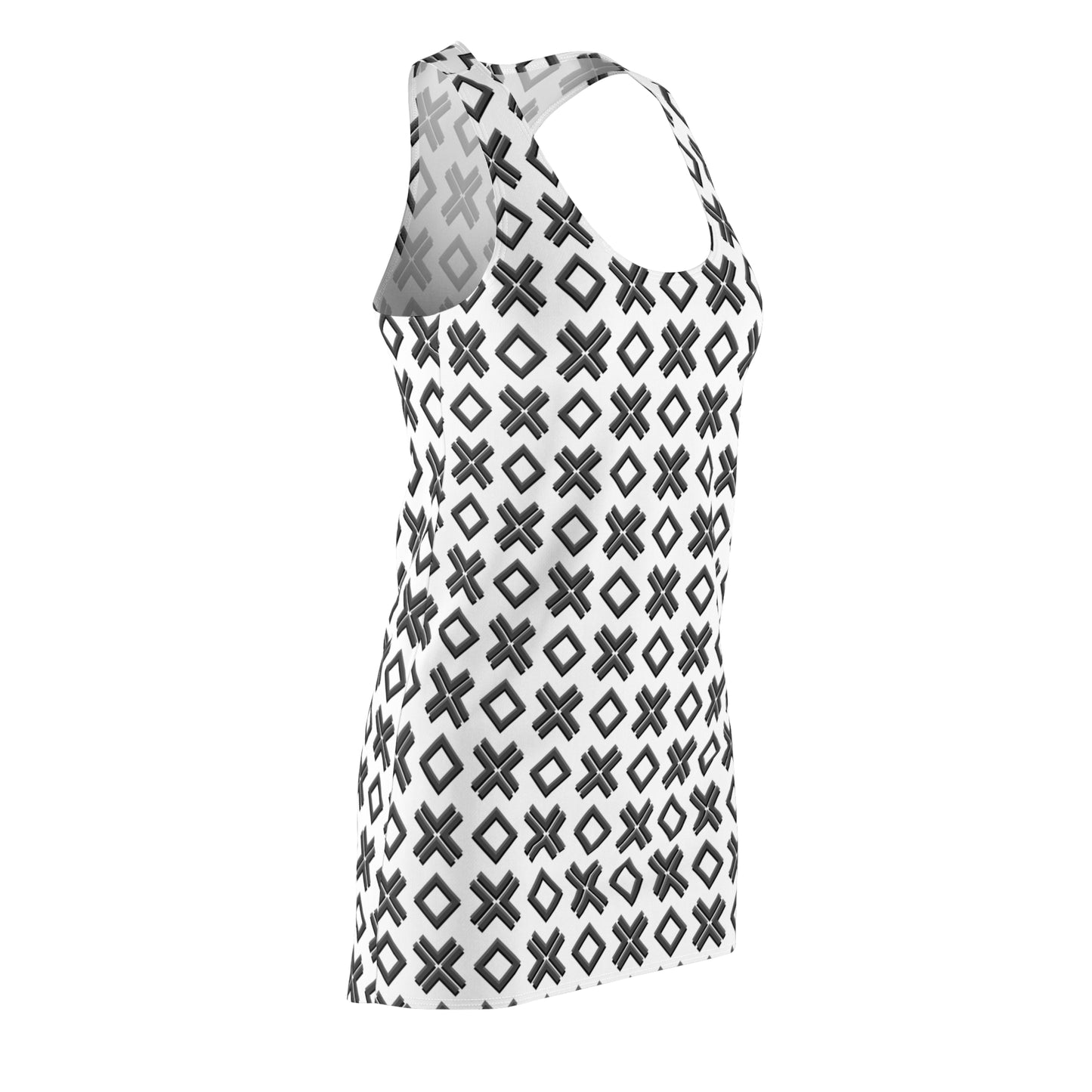 X-Muster Racerback Kleid – Modern & Sommerlich