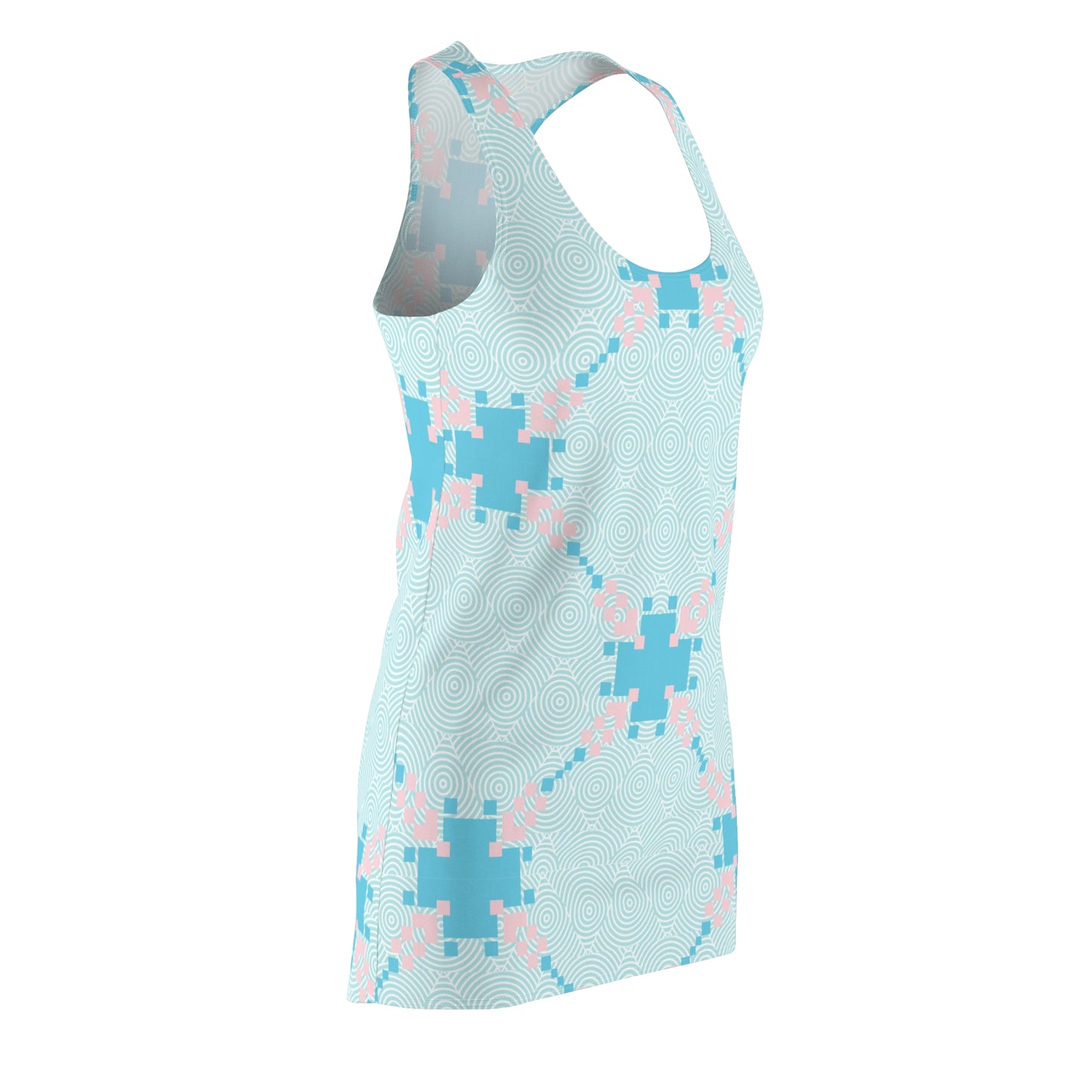 Damen Racerback Kleid mit geometrischem Muster – Bequemes Sommerkleid
