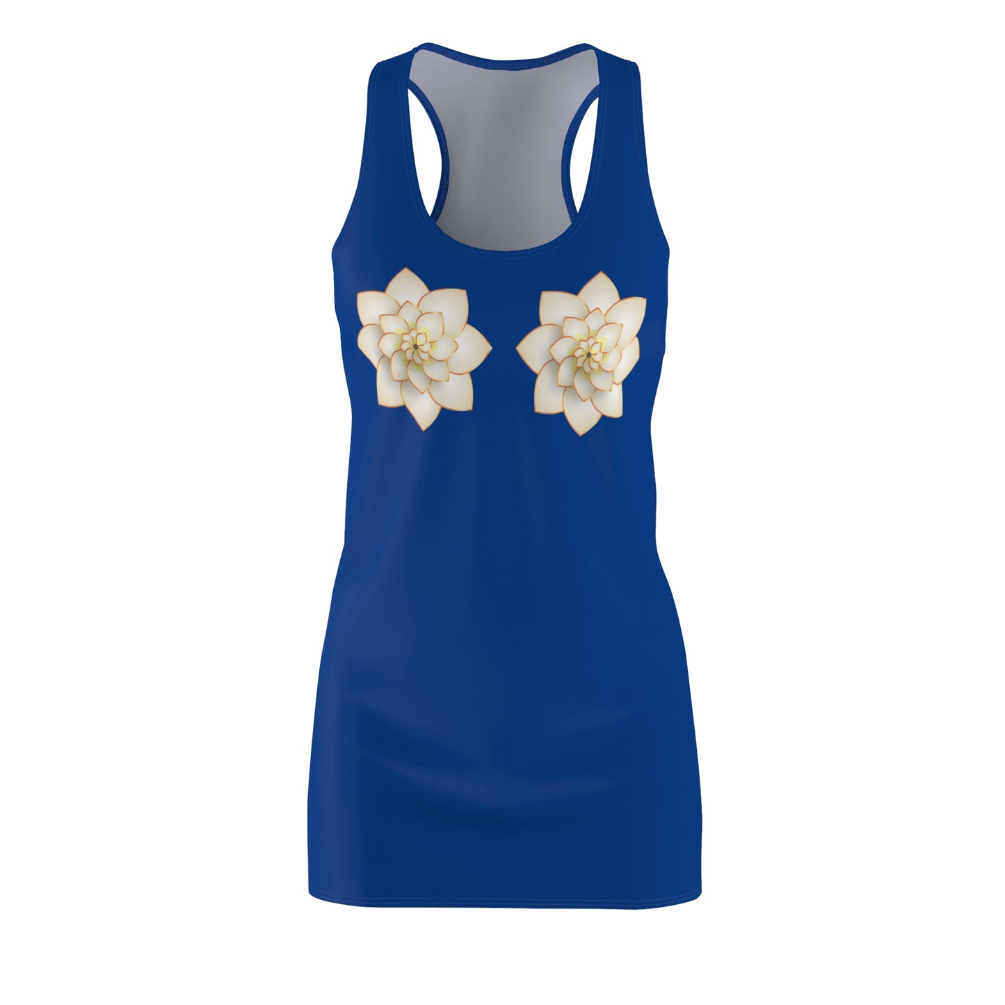 Blaues Damen Kleid Lotus Racerback Sommer Elegant Alltag Events