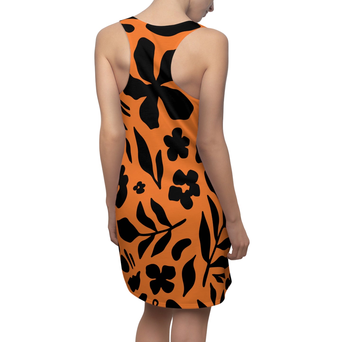 Schwarz Crusta Floral Racerback Kleid – Sommer Damenmode
