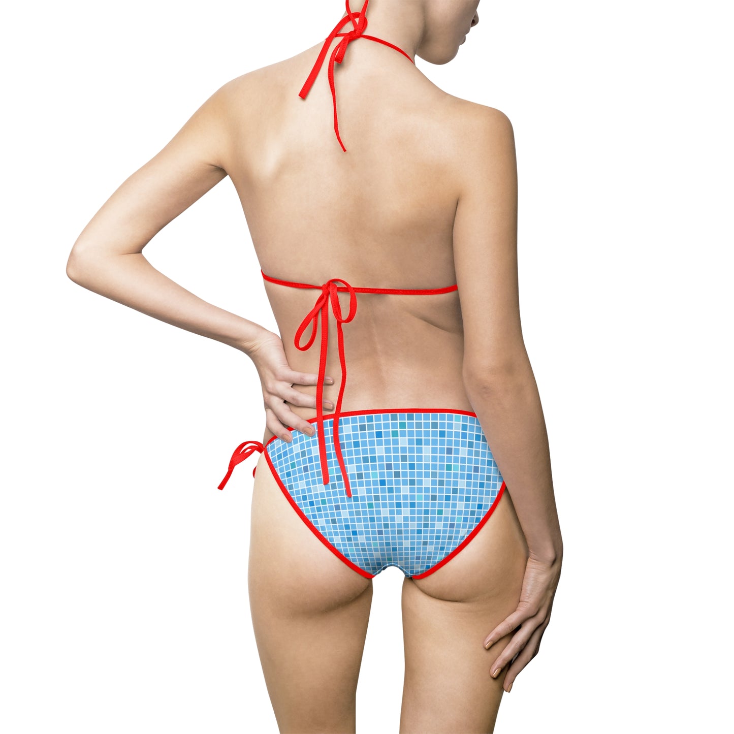 Pool Fliesen Bikini Set – Retro Geometrie Design