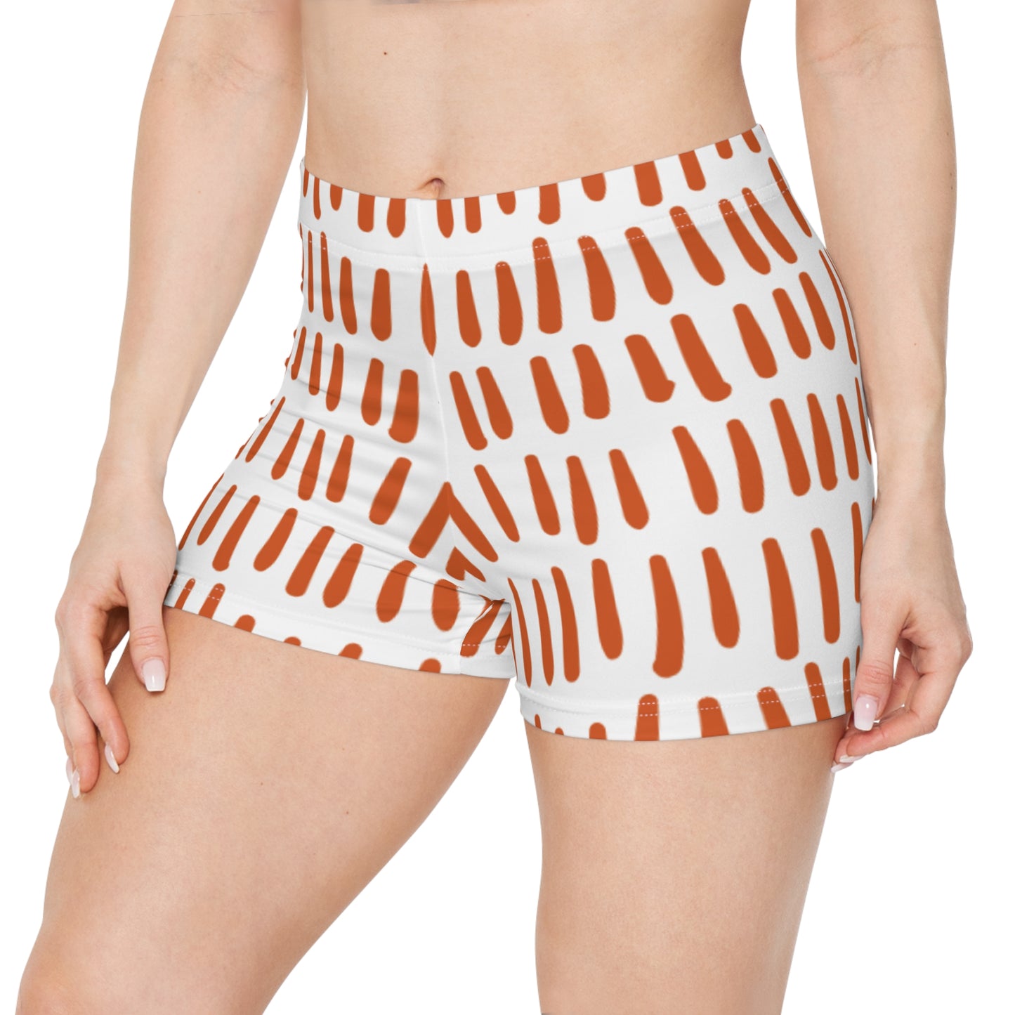 Damen Shorts Rost Orange Minimal Sommer Casual Activewear