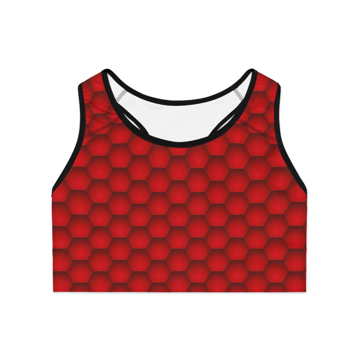 Damen Sport BH Rot Muster Atmungsaktiv Yoga Fitness Workout Top