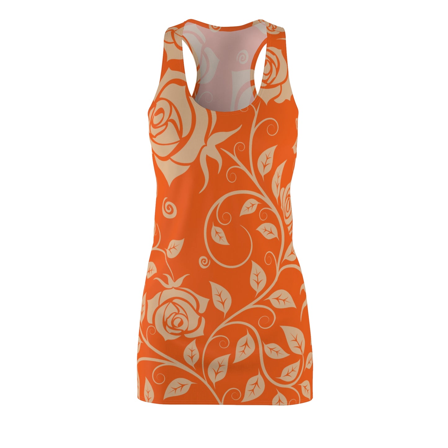 Floral Racerback Kleid Rose – Elegant in Beige & Orange