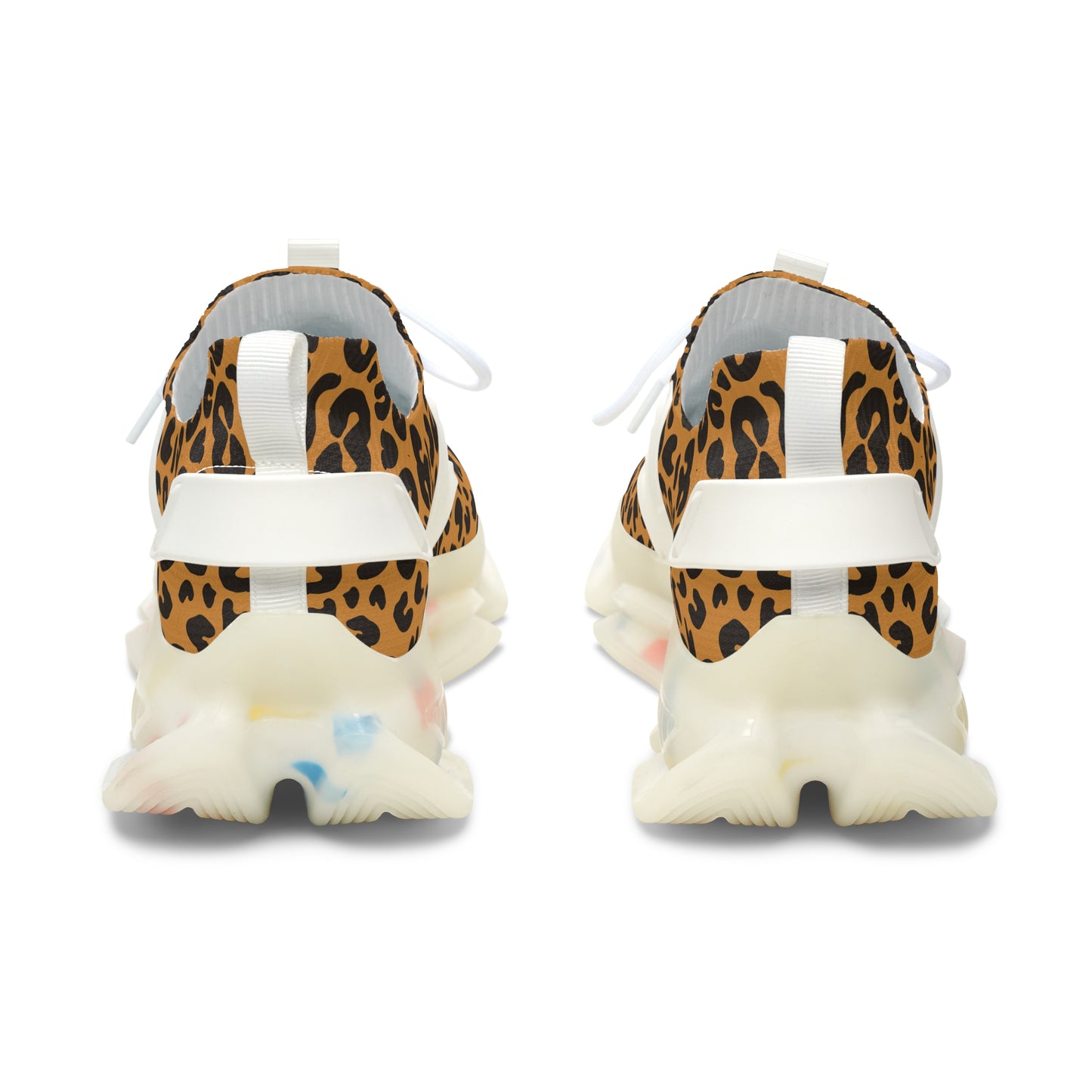 MauserDesign Damen Sneaker Leopard Mesh Atmungsaktiv Turnschuhe