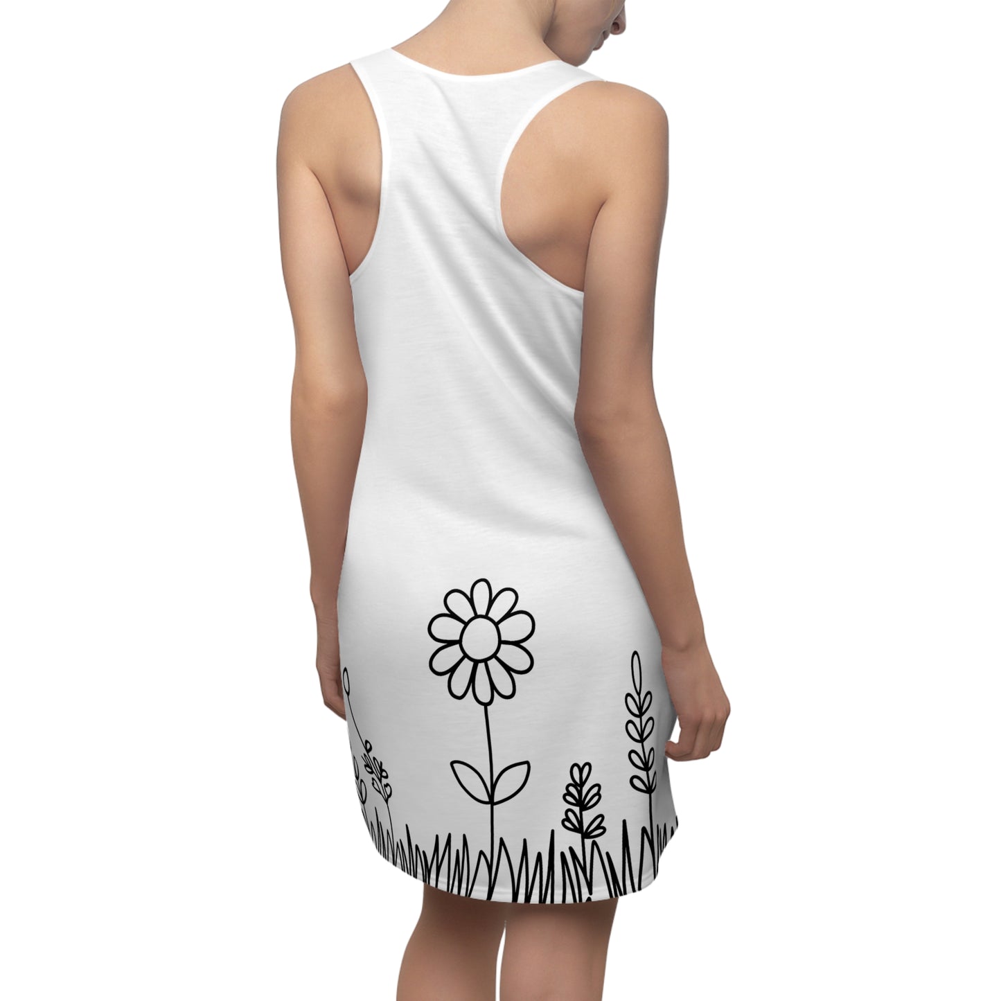 Blumen Racerback Kleid – Bequemes Sommerkleid