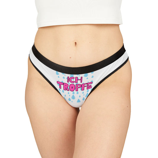 Damen Thong Unterwäsche Bequeme Atmungsaktive Slips ICH TROPFE