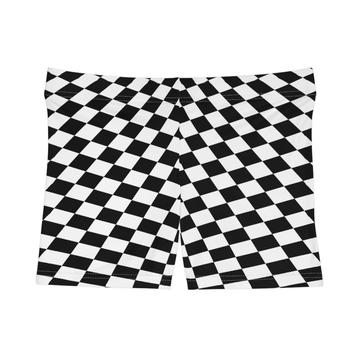 Damen Shorts Schachbrettmuster Stylisch Sport Freizeit