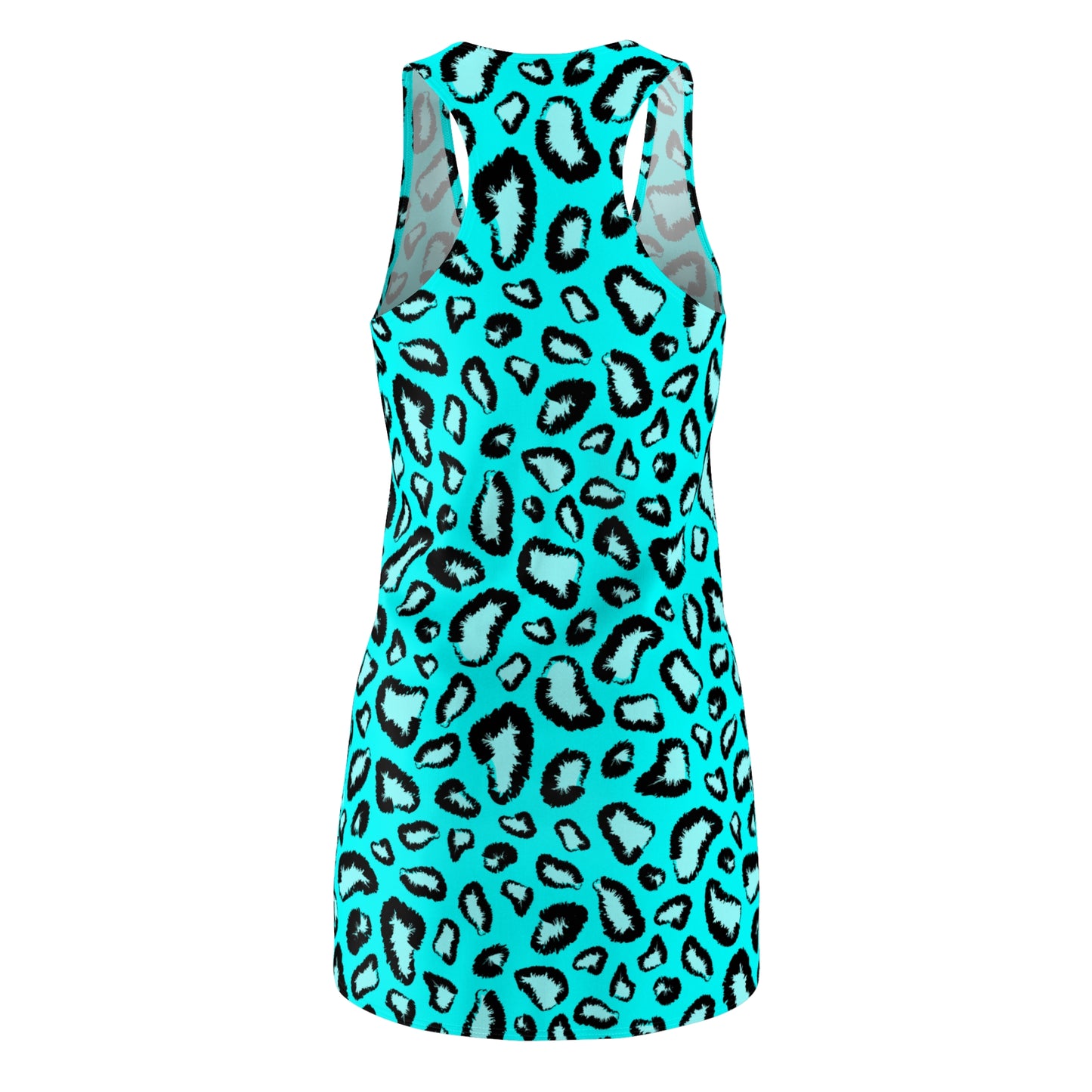 Türkis Leopard Racerback Kleid – Trendige Sommer Damenmode