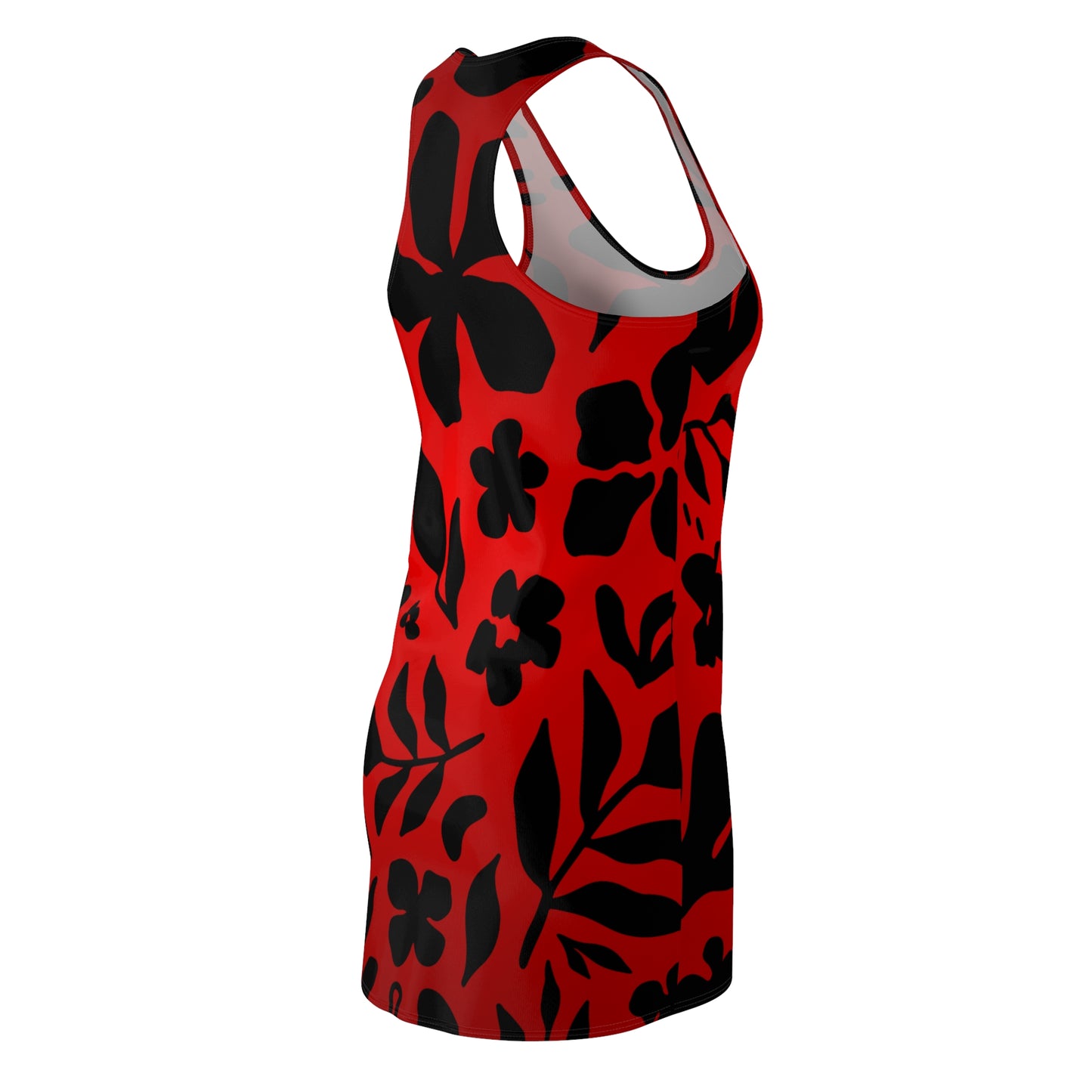 Rot Schwarz Blumen Racerback Kleid – Trendige Sommer Damenmode