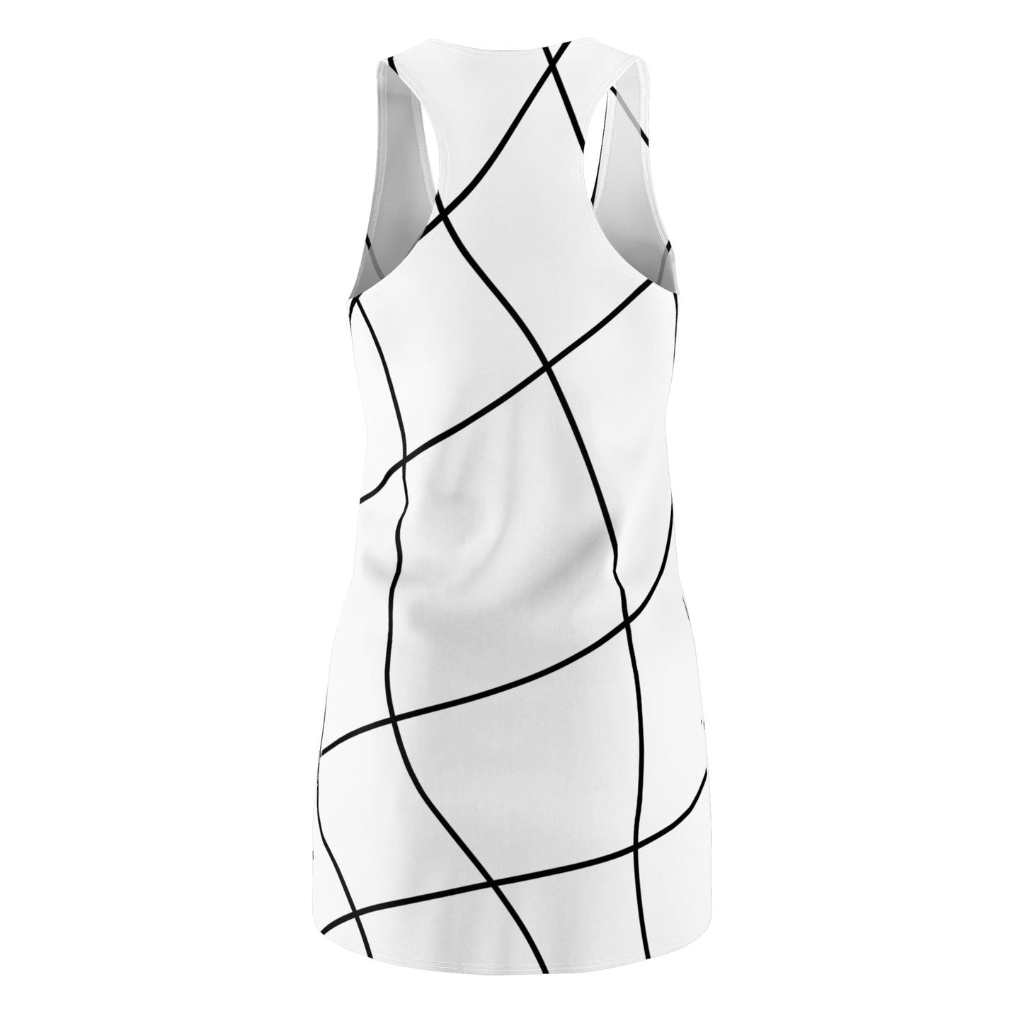 Abstrakt Linien Racerback Kleid – Modernes Sommerkleid