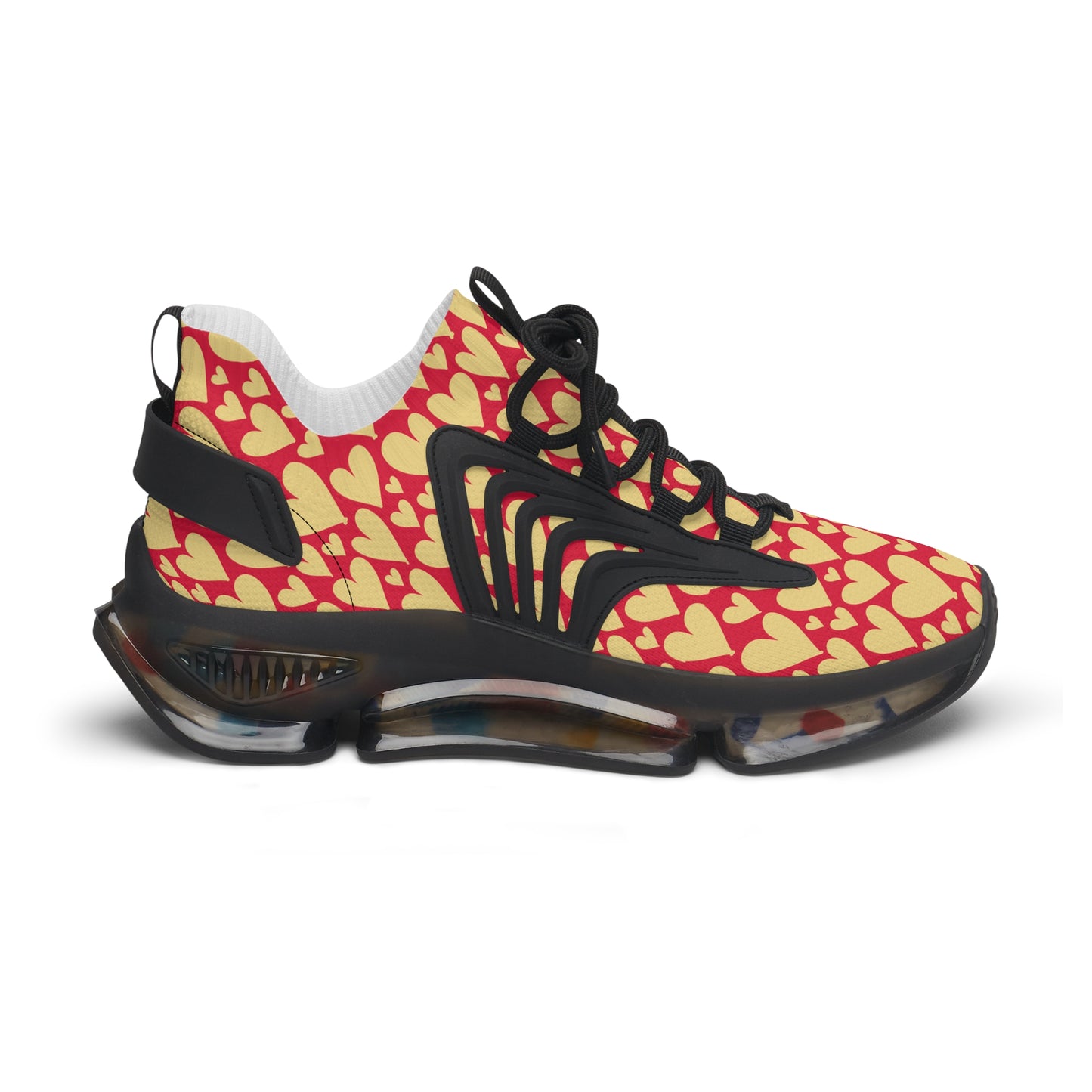 Damen Sneaker mit Herzmuster – Stylische Sportschuhe