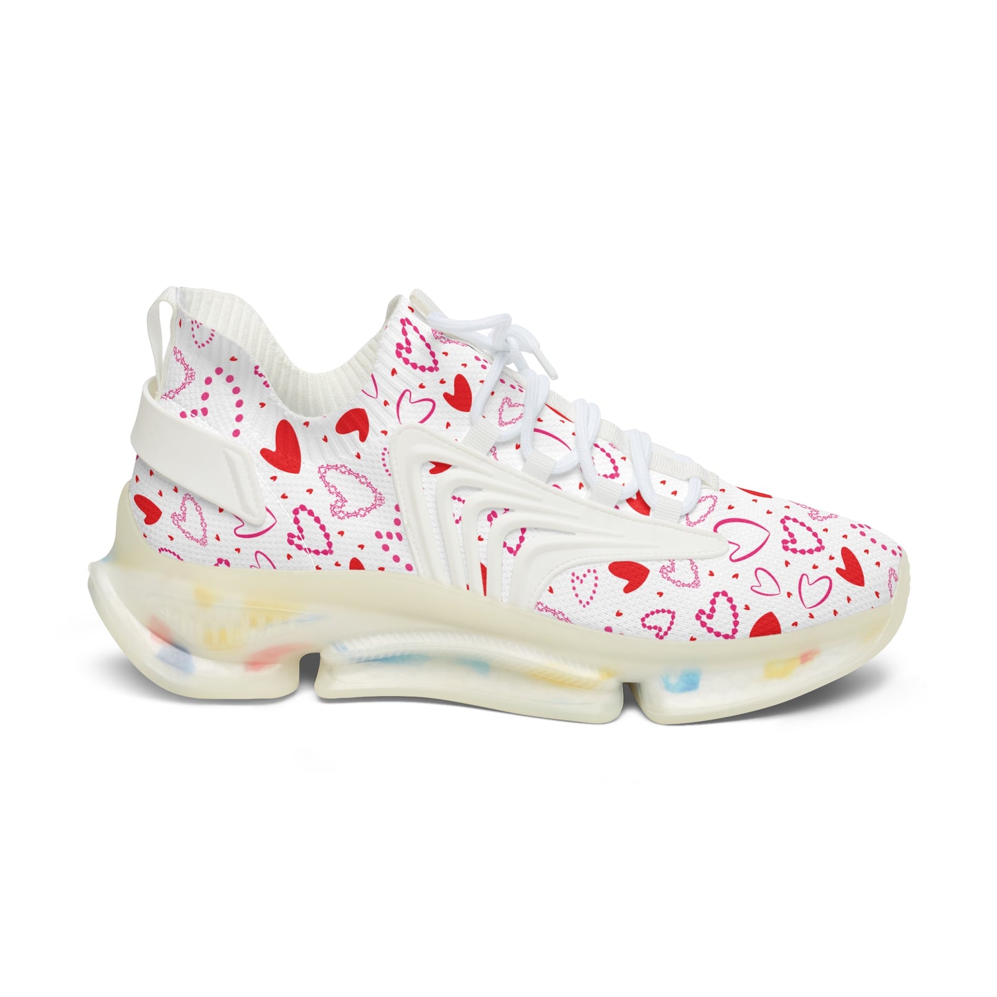 Damen Sneaker mit Herzmuster – Stylische Sportschuhe