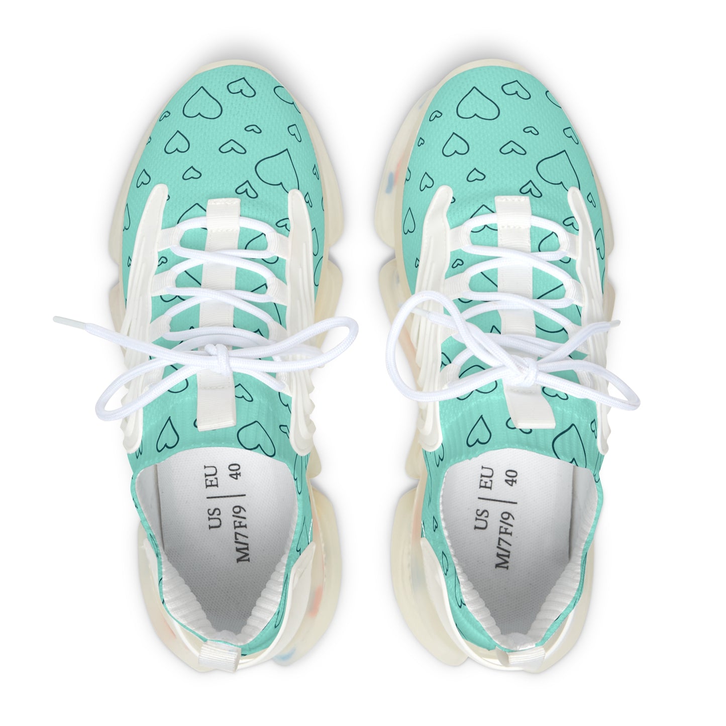 Damen Sneaker mit Herzmuster – Stylische Sportschuhe