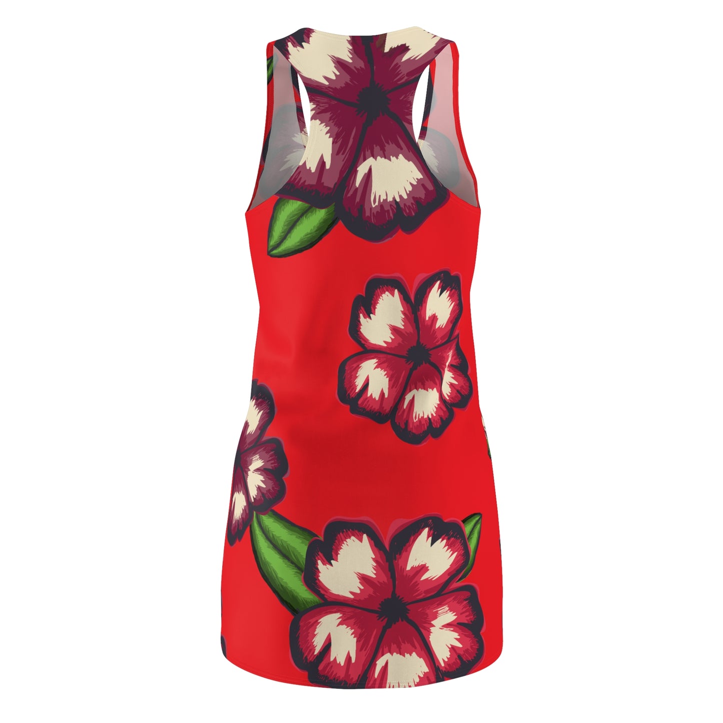 Rotes Hibiskus Racerback Kleid – Stylishes Sommerkleid