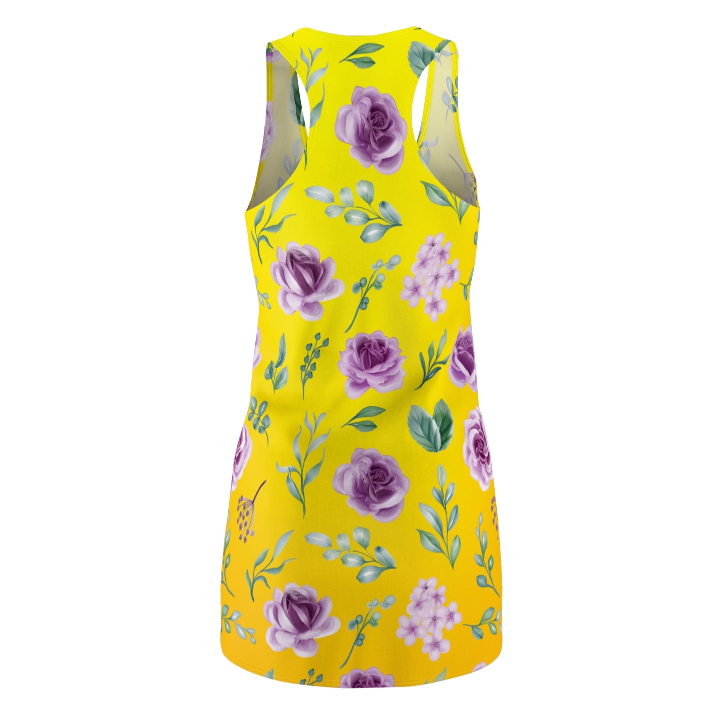 Gelb Floral Racerback Kleid – Leichtes Sommerkleid