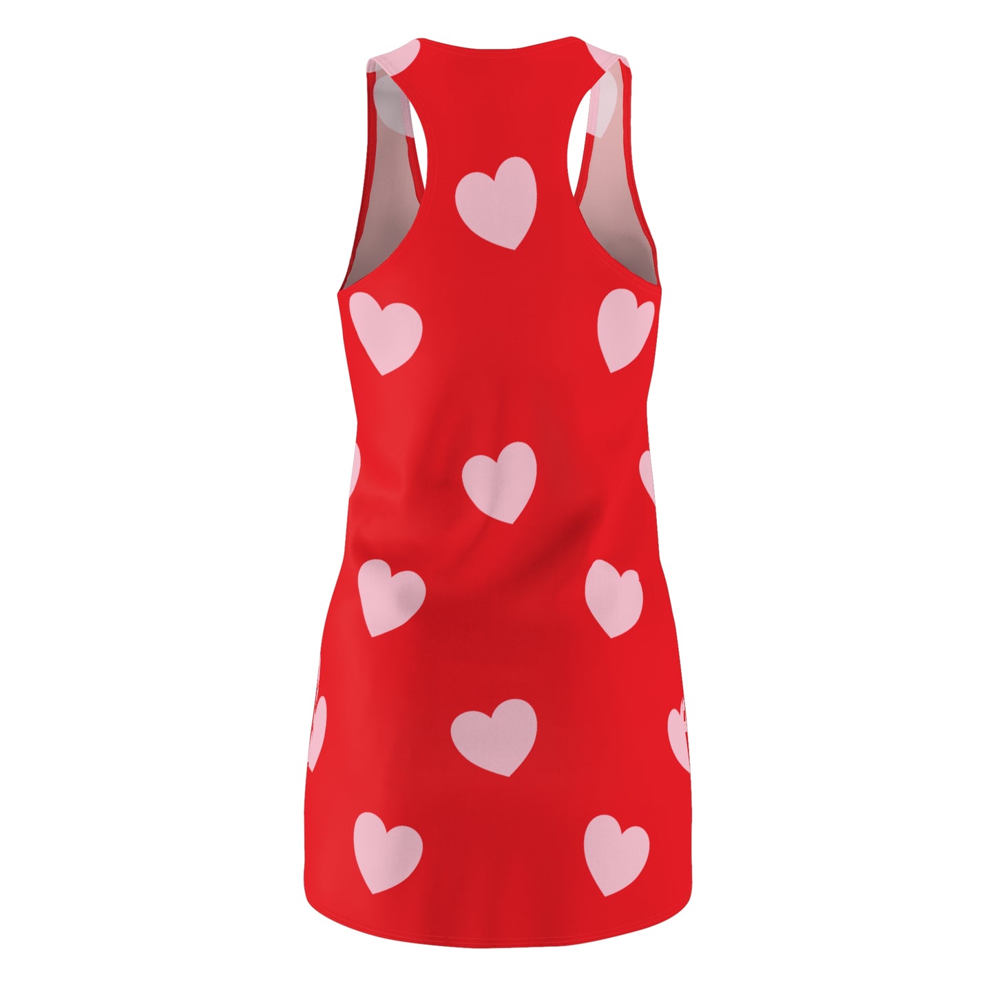Rosa Herz Racerback Kleid – Romantisches Sommerkleid