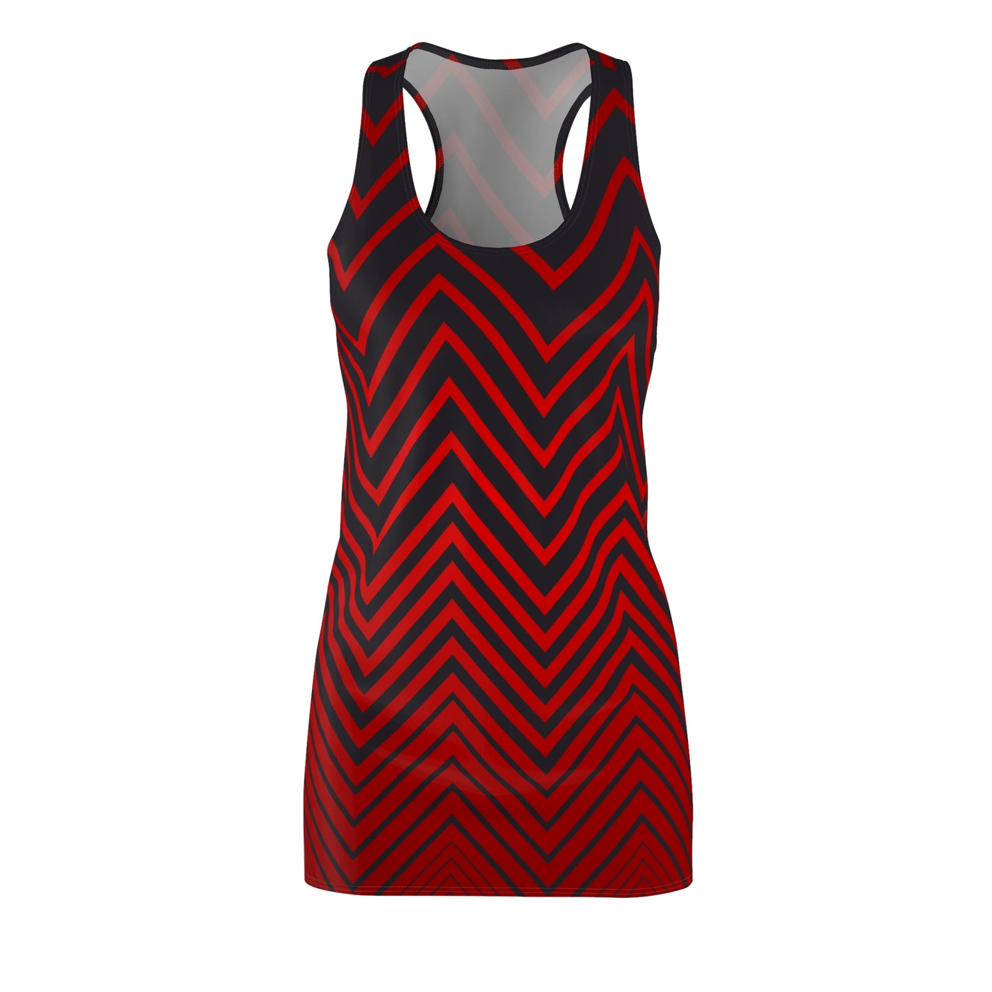 Racerback Damen Kleid Rot Farbverlauf Muster Racerback Sommer Party