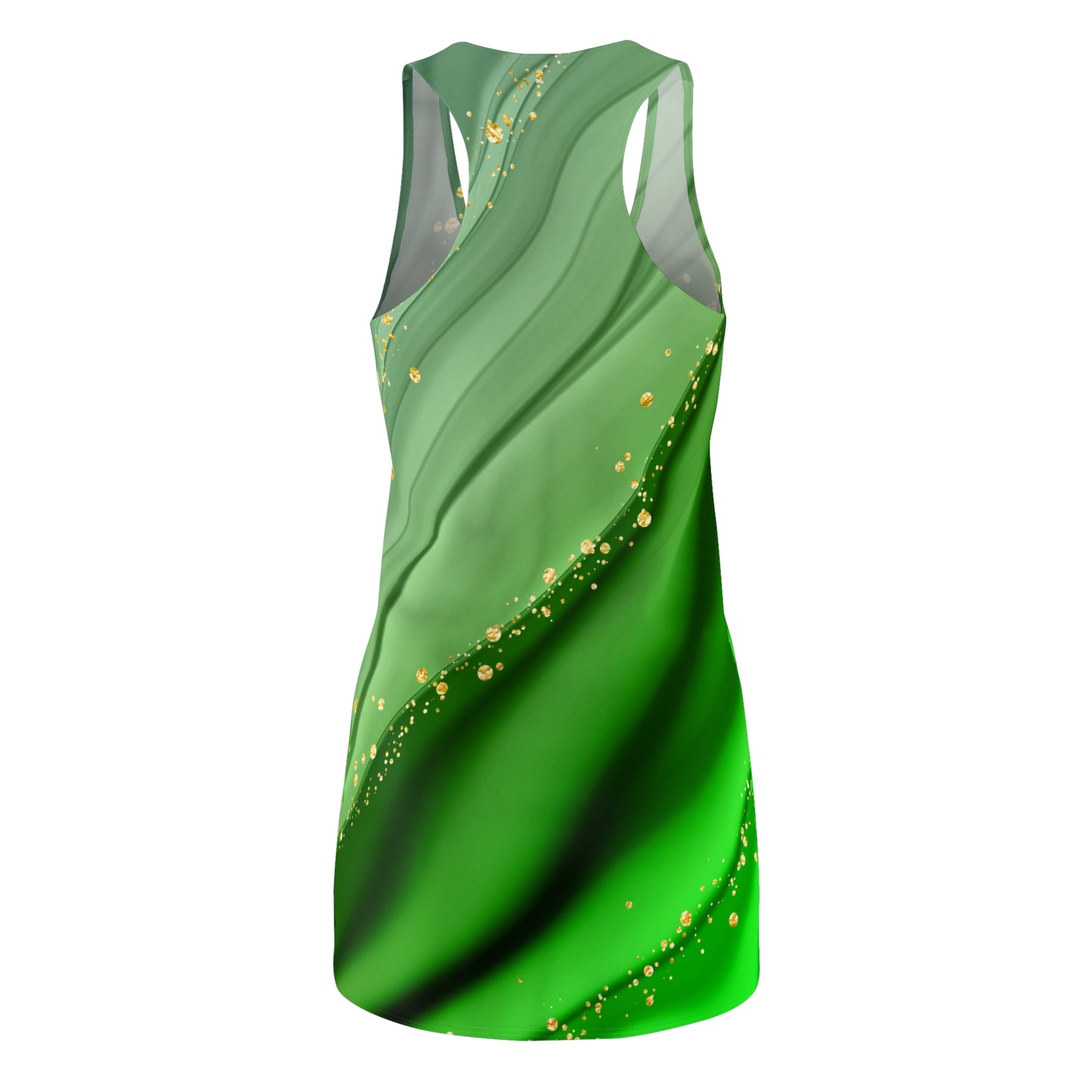 Grün Aquarell Racerback Kleid – Elegantes Sommerkleid