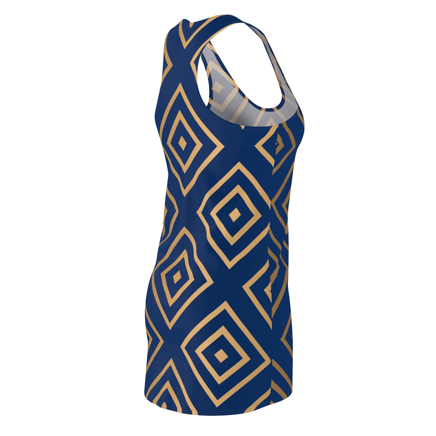 Diamond Pattern Damenkleid | Geometrisches Retro Kleid