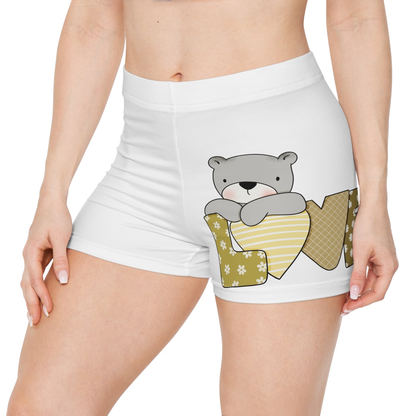 Damen Shorts Baer Love Motiv Bequem Verspielt Einzigartig