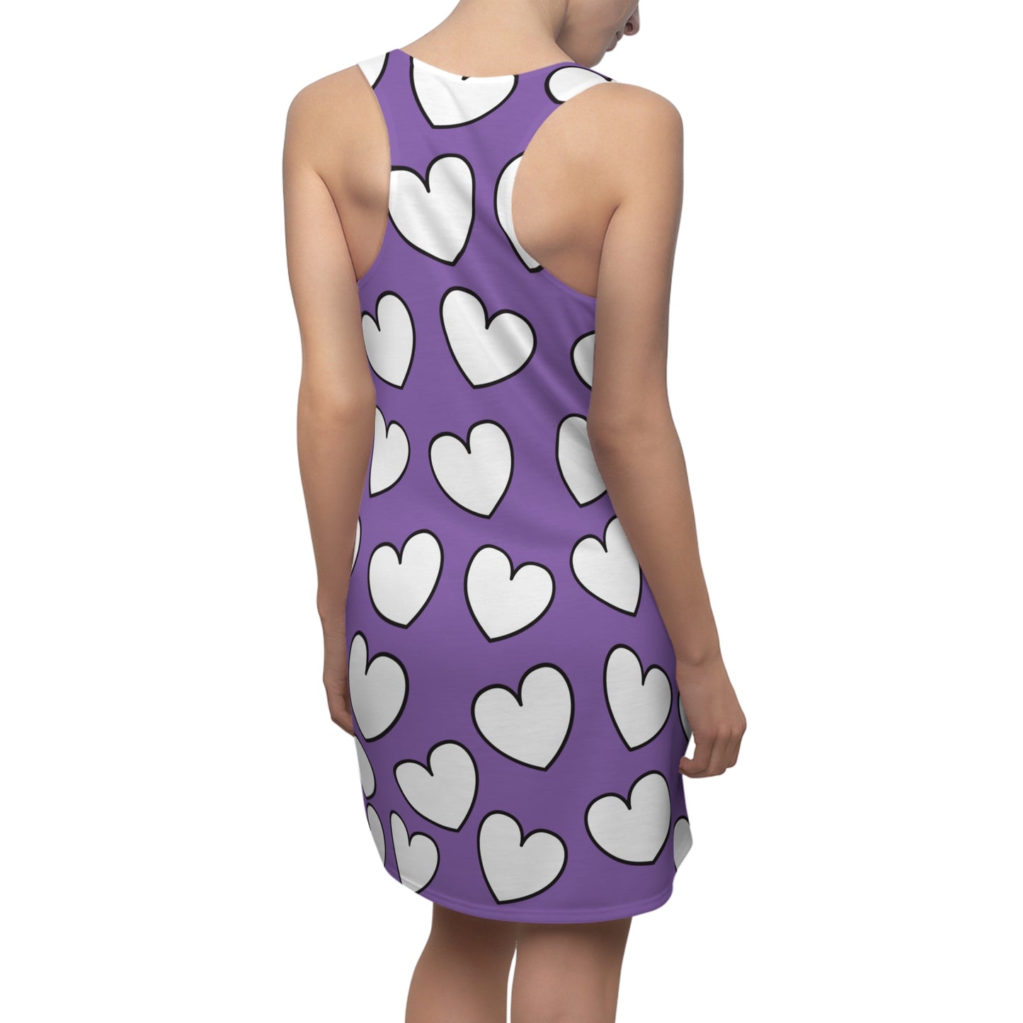 Racerback Kleid mit Herzmuster – Verspieltes Sommerkleid
