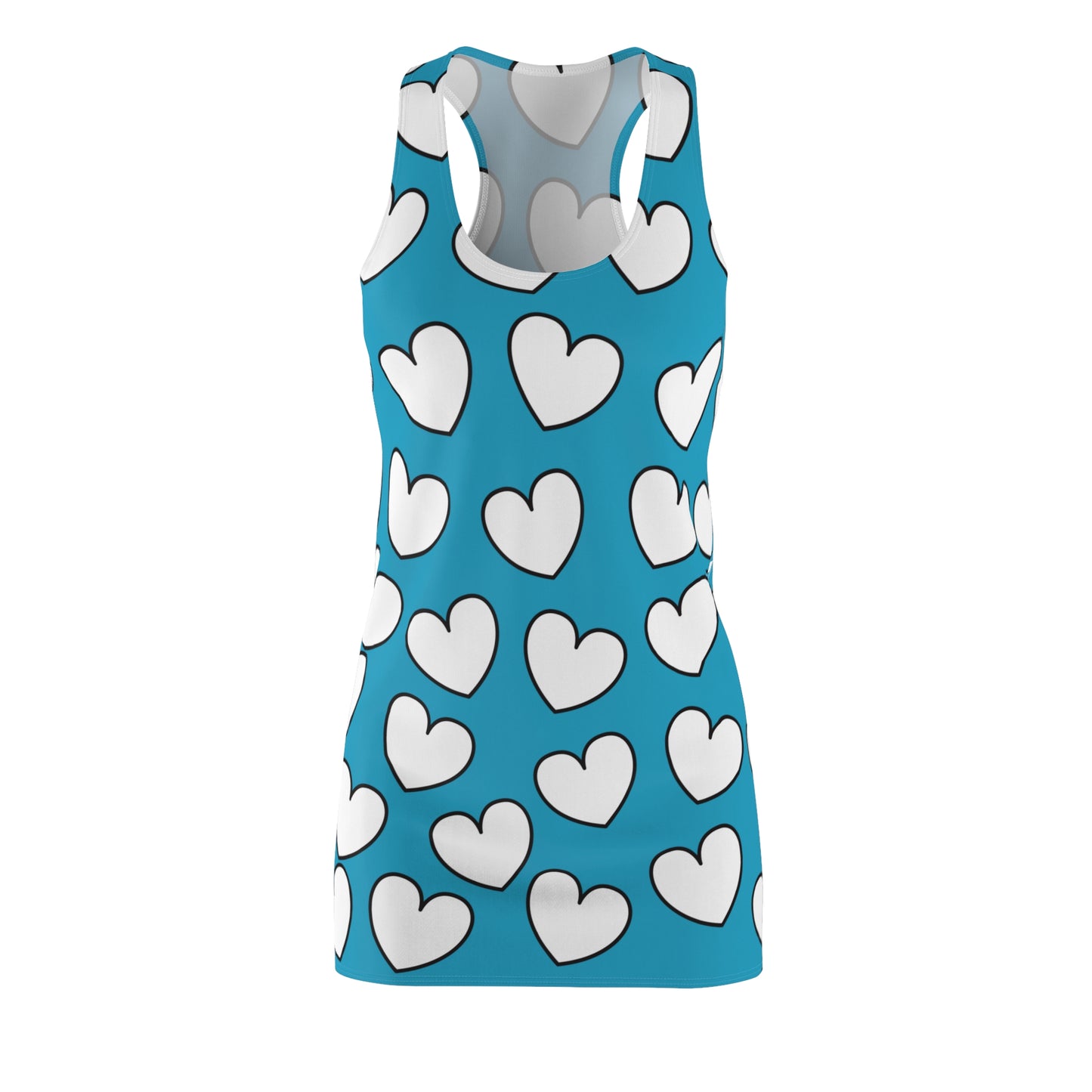 Racerback Kleid mit Herzmuster – Verspieltes Sommerkleid