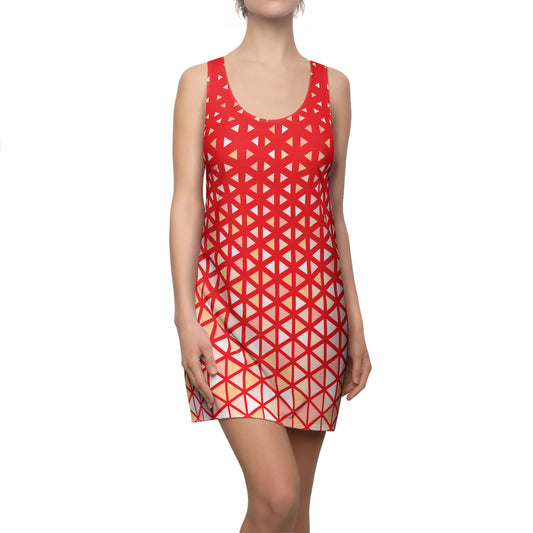 Buntes Dreieck Racerback Kleid – Trendige Sommer Damenmode