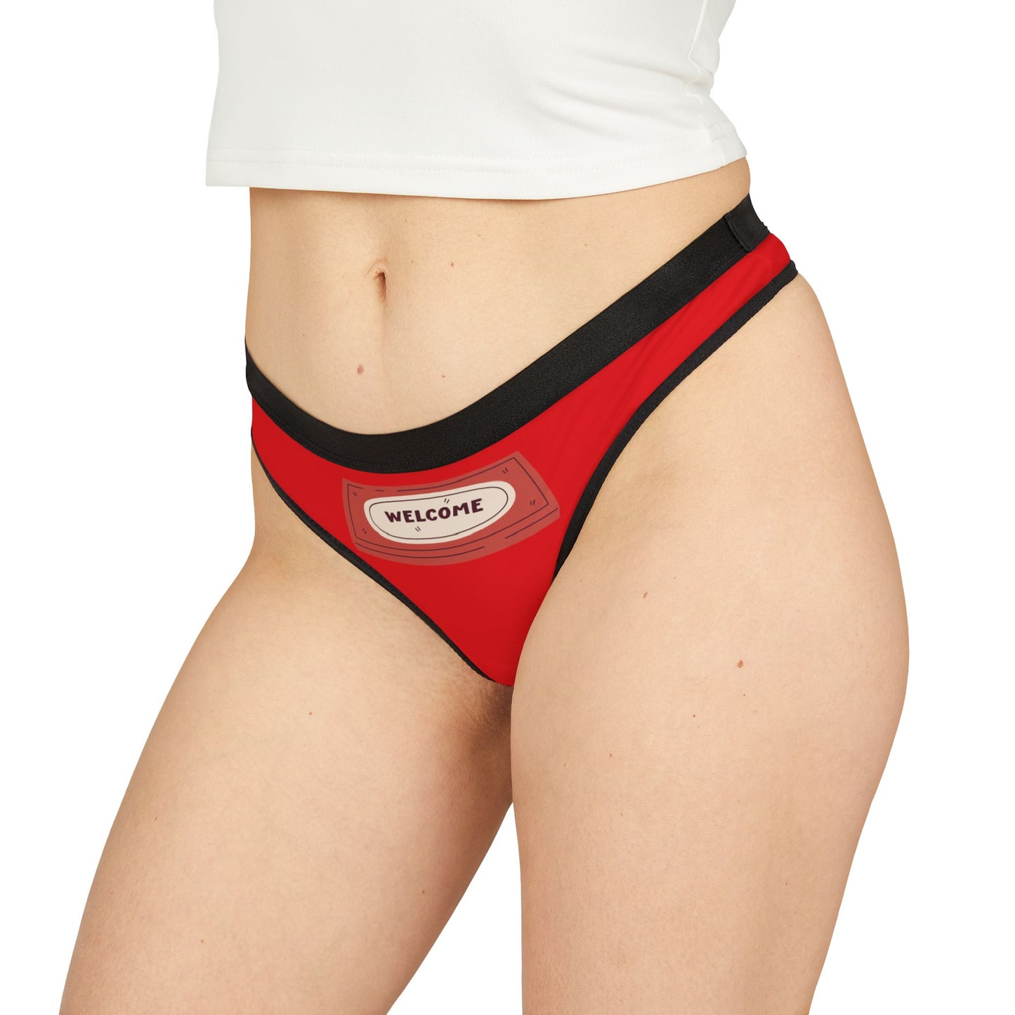 Damen Thong Unterwäsche Welcome Bequeme Slips MauserDesign