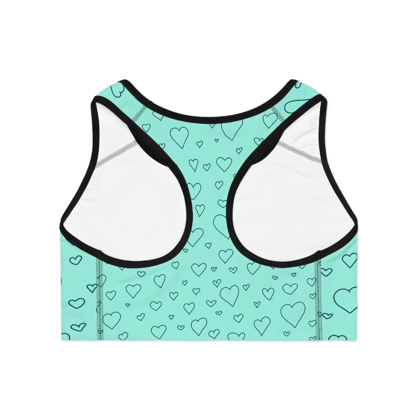 Damen Sport BH Herzmuster Atmungsaktiv Yoga Fitness Workout Top