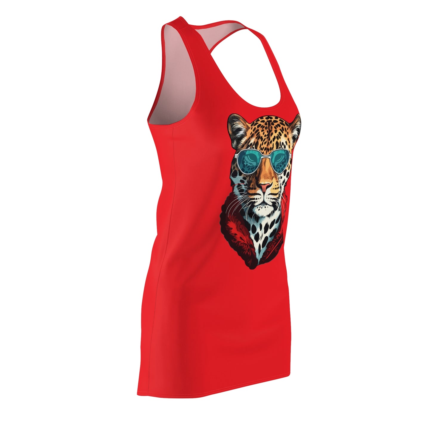 Rotes Leopard Sonnenbrille Racerback Kleid – Cooles Sommerkleid