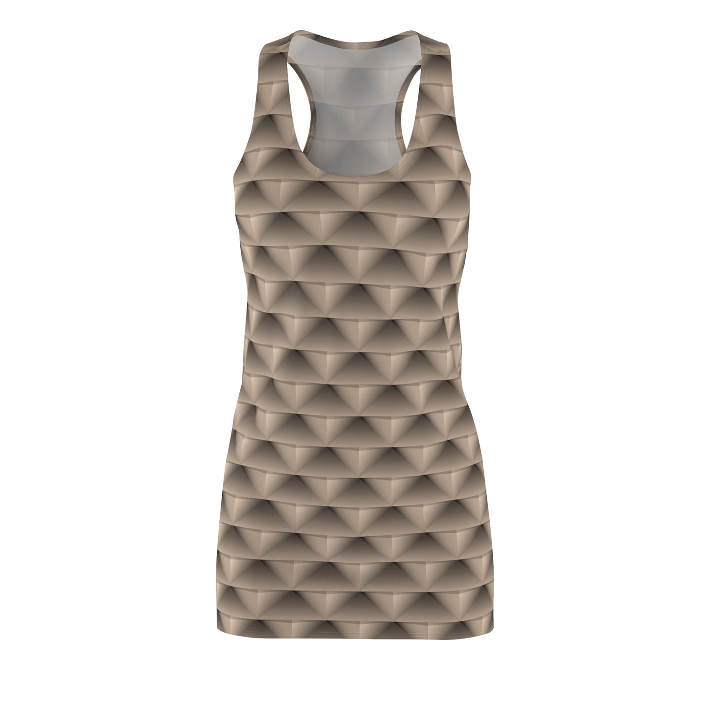 3D Muster Racerback Kleid – Modernes Sommerkleid