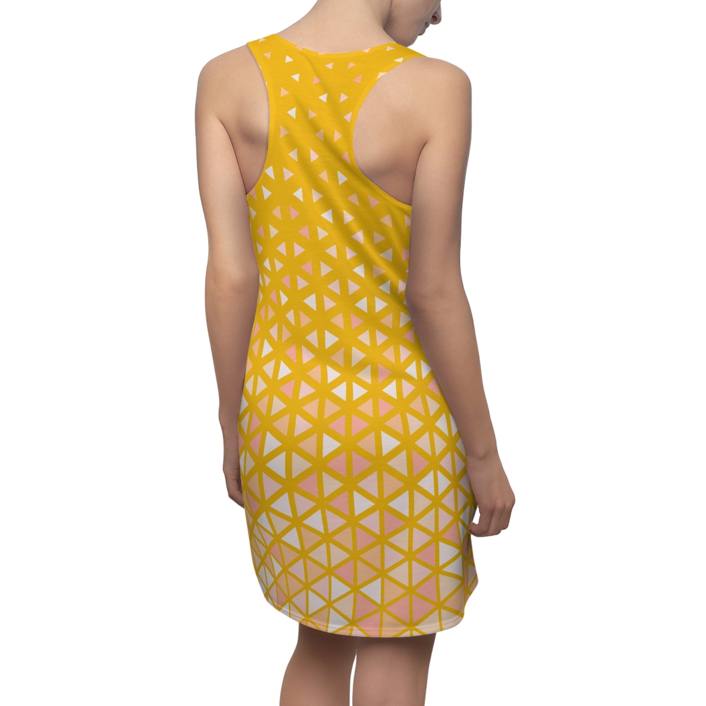 Buntes Dreieck Racerback Kleid – Trendige Sommer Damenmode