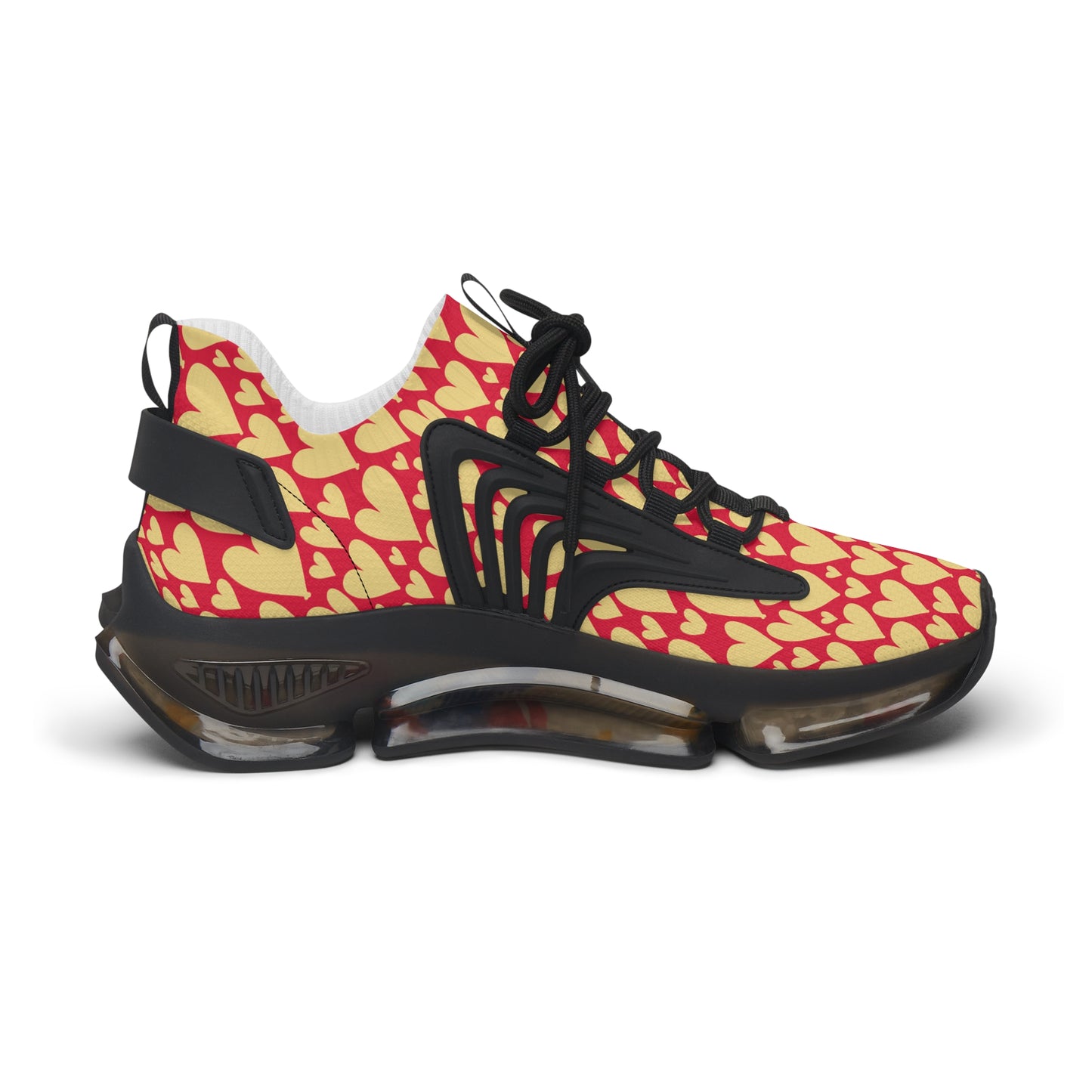 Damen Sneaker mit Herzmuster – Stylische Sportschuhe
