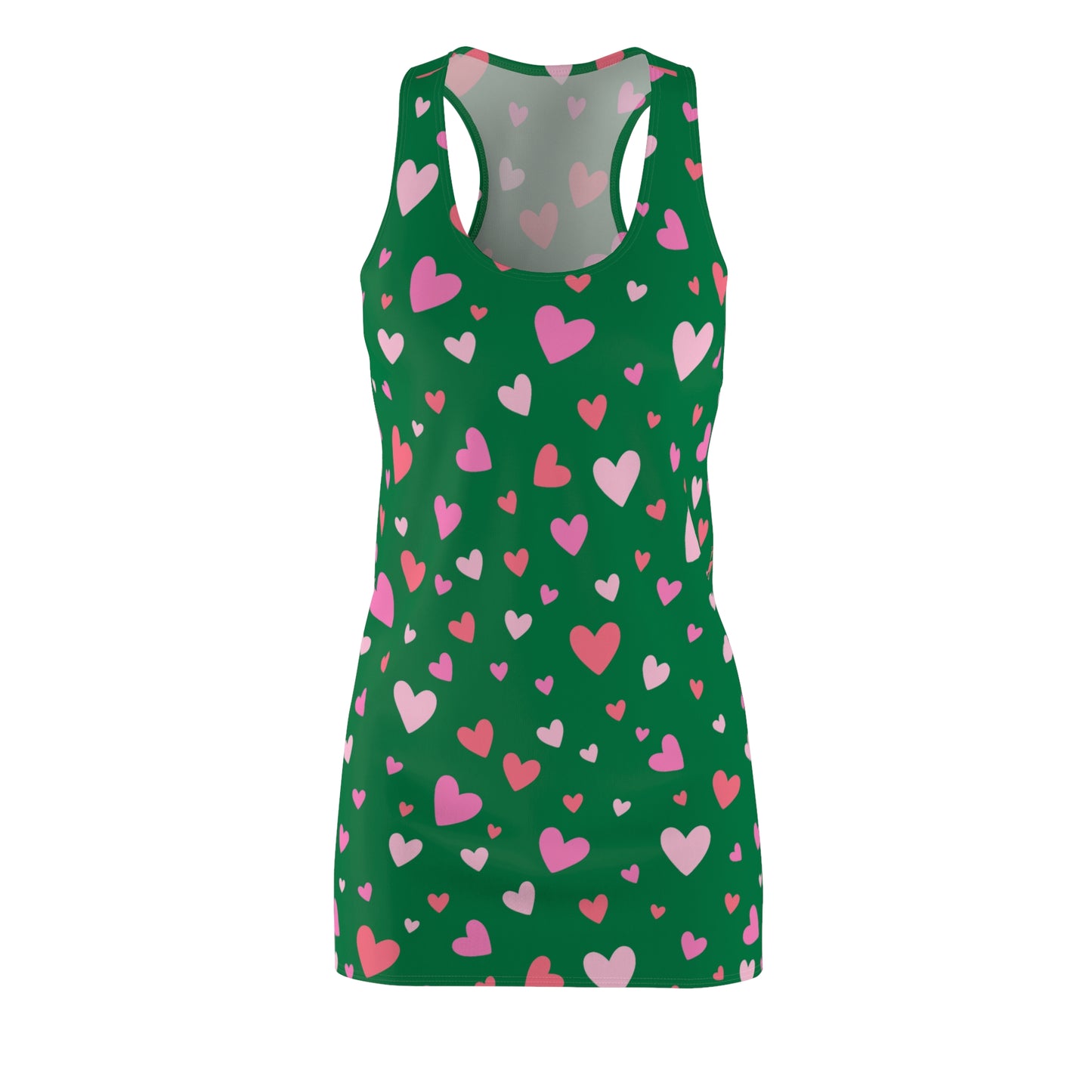 Pink Herz Racerback Kleid – Verspieltes Sommerkleid in grün