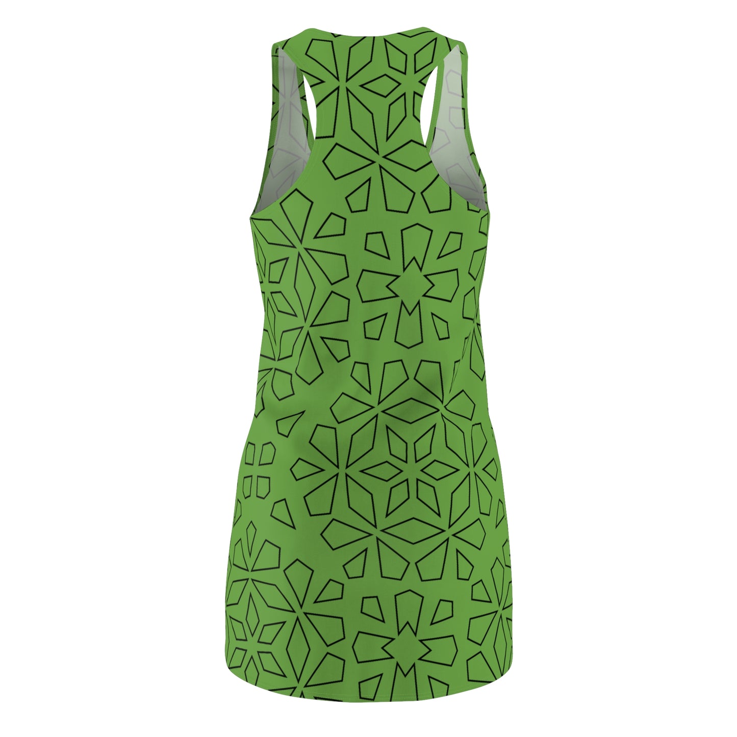Schwarz Grün Racerback Kleid – Stylische Damenmode