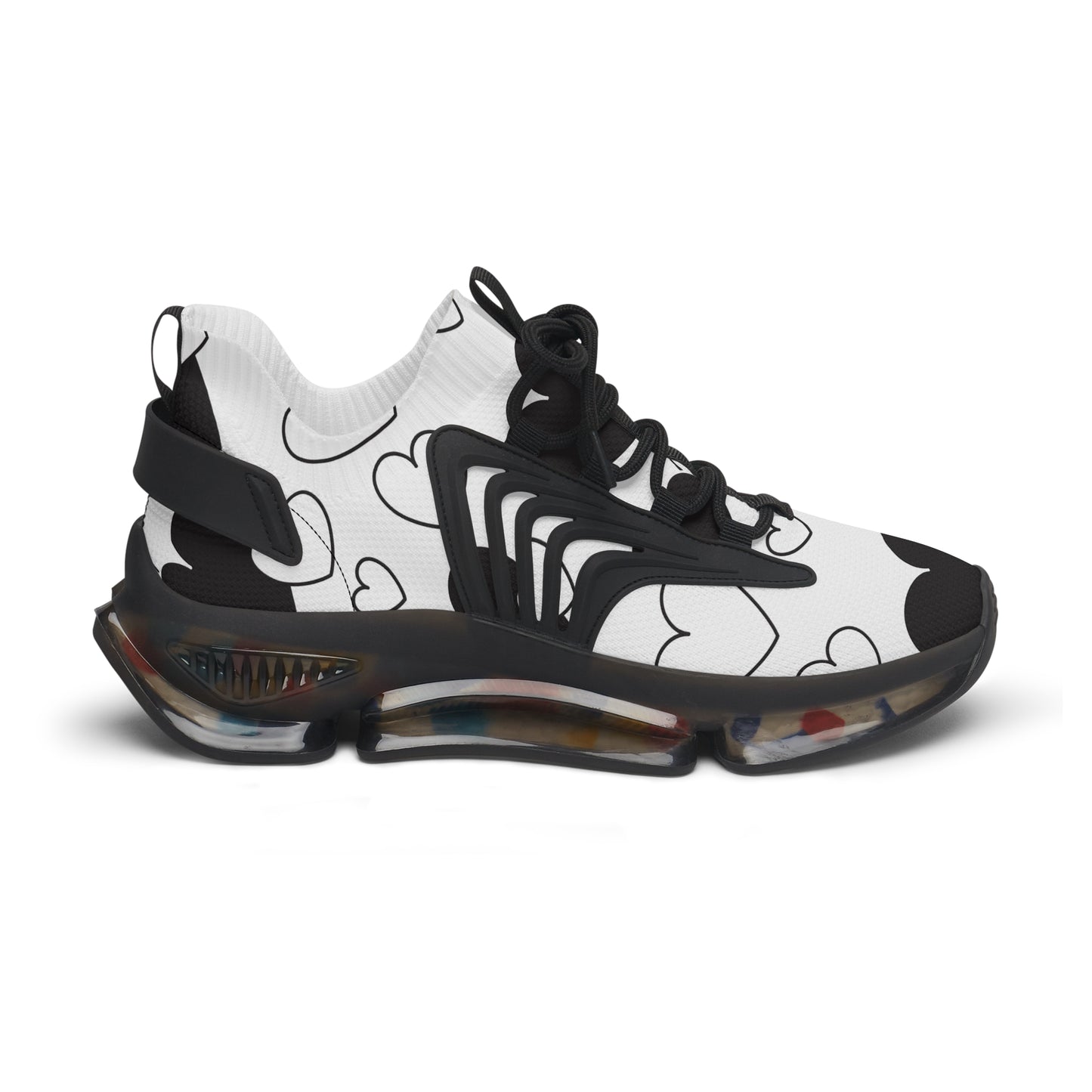 Damen Sneaker mit Herzmuster – Stylische Sportschuhe