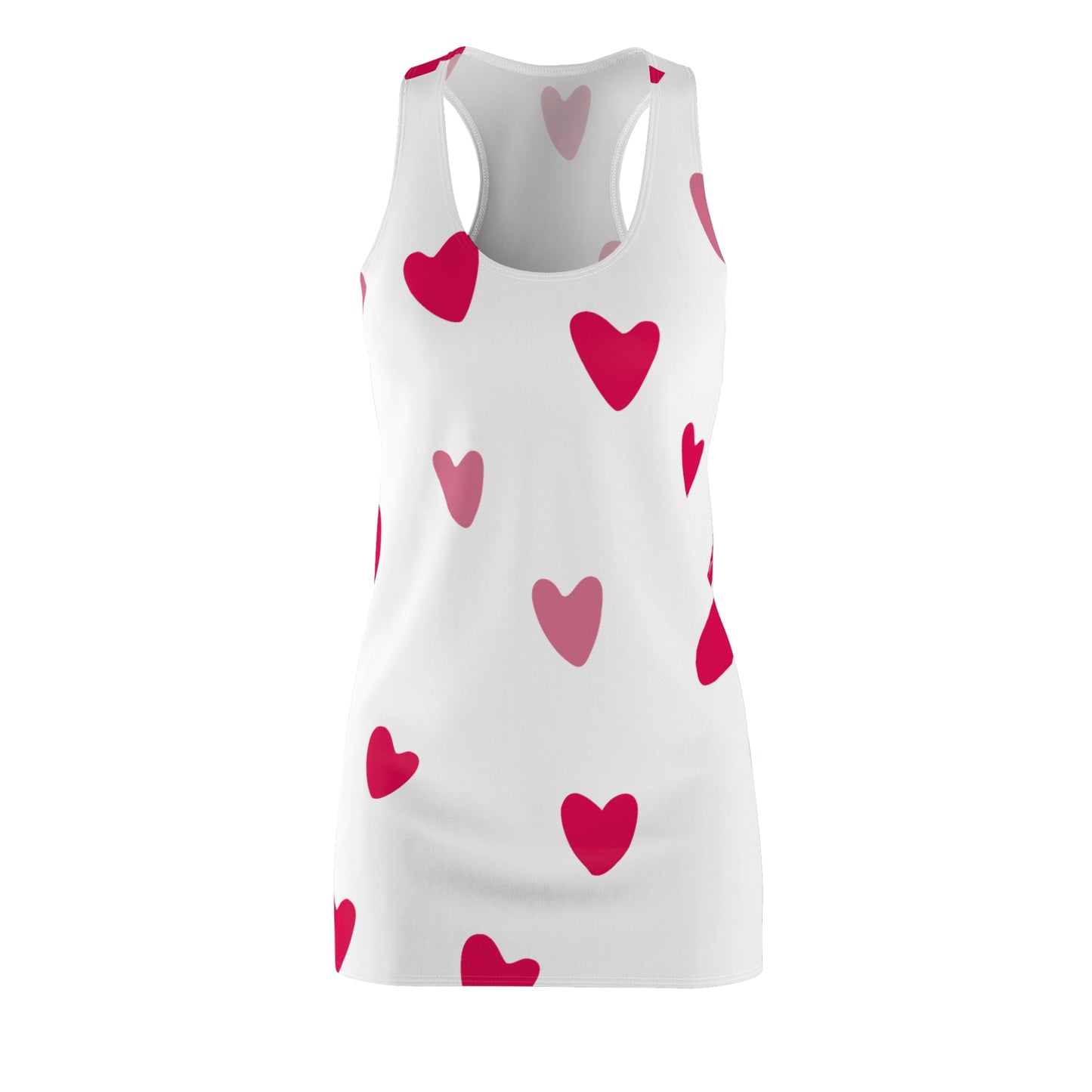 Pink Herz Racerback Kleid – Süßes Sommerkleid