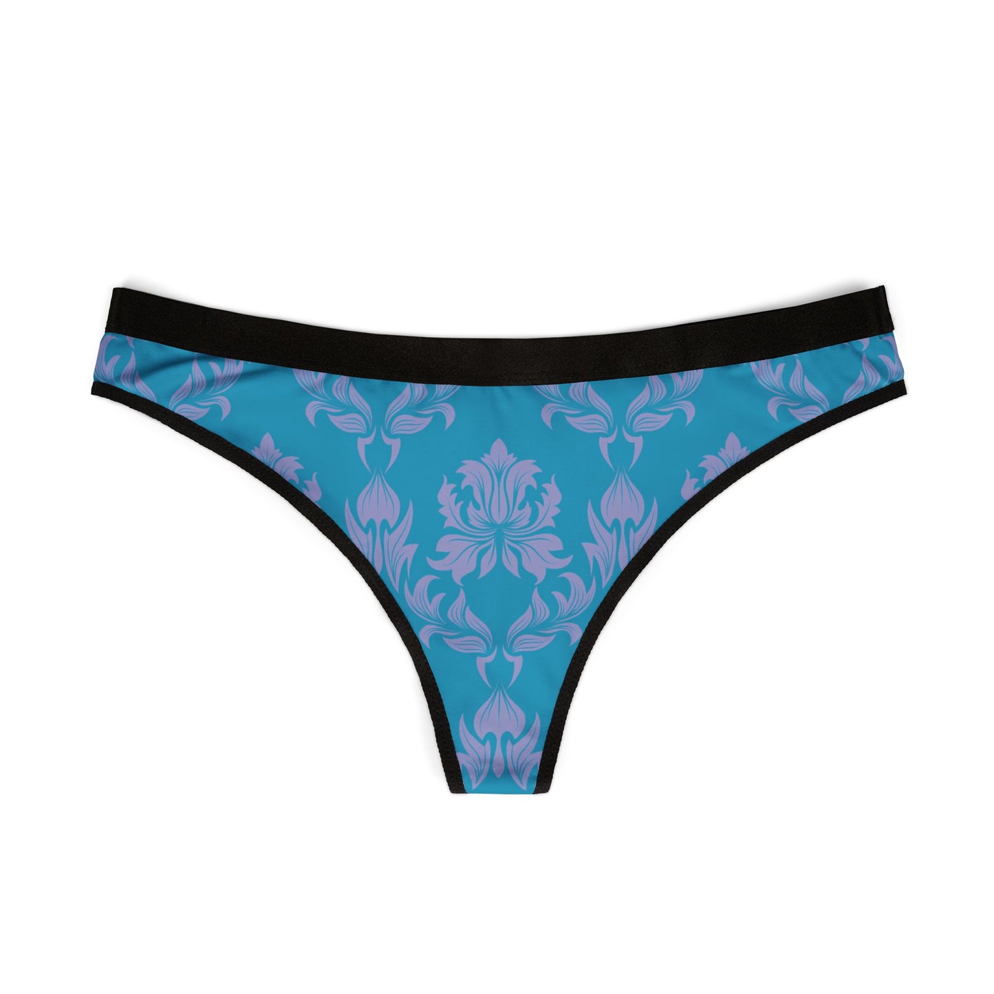 Damen Thong Unterwaesche Bequeme Atmungsaktive Slips mit Blumendruck