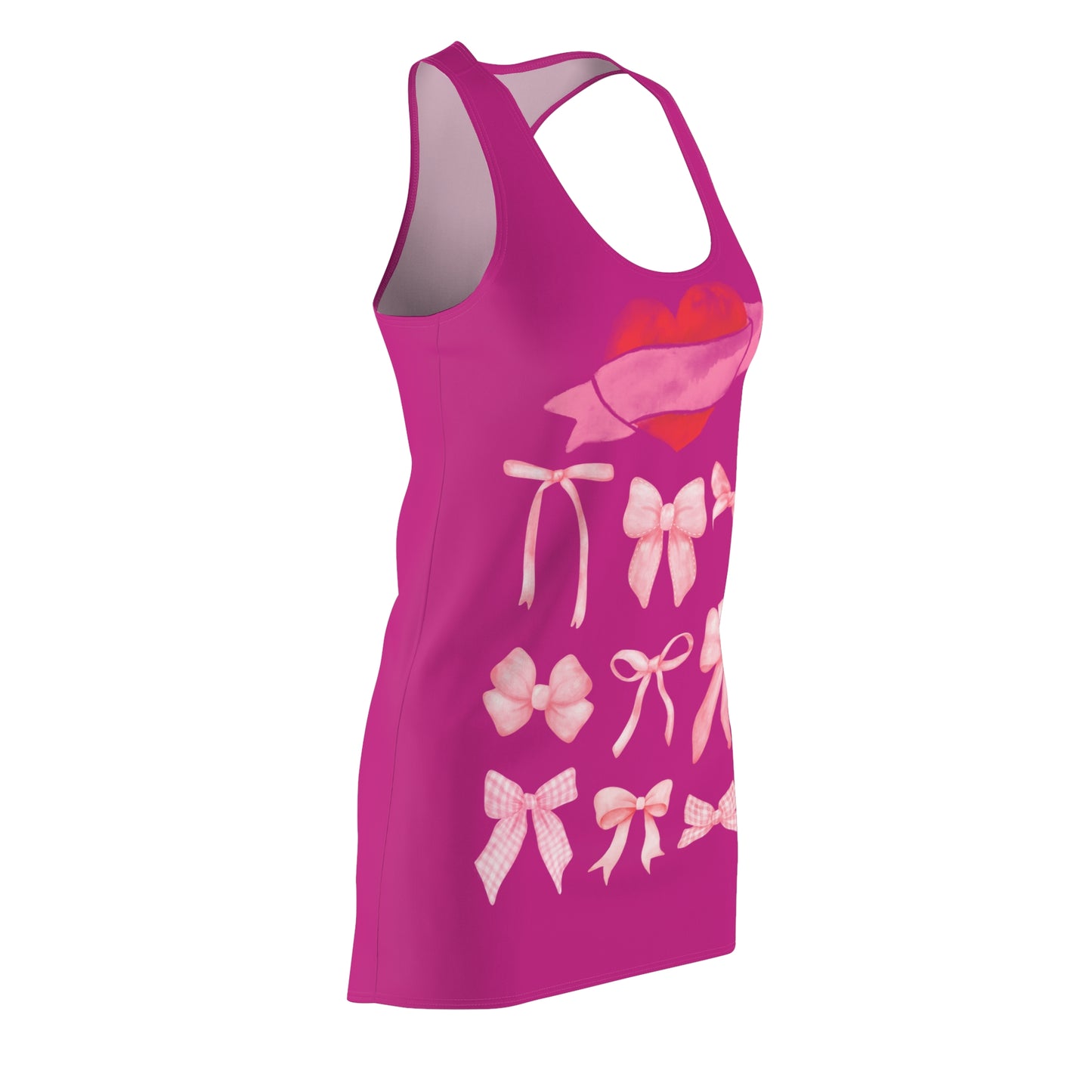 Herz & Schleifen Racerback Kleid – Romantisches Sommerkleid