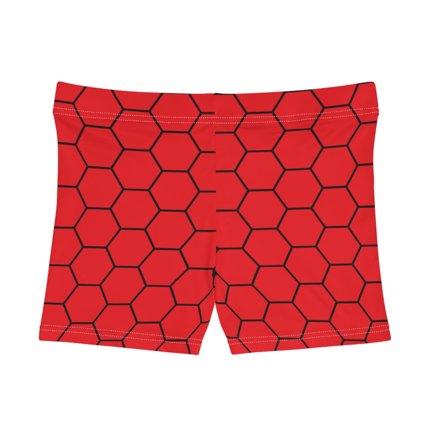 Damen Shorts Wabenmuster Stilvoll Activewear Sommer Freizeit rot