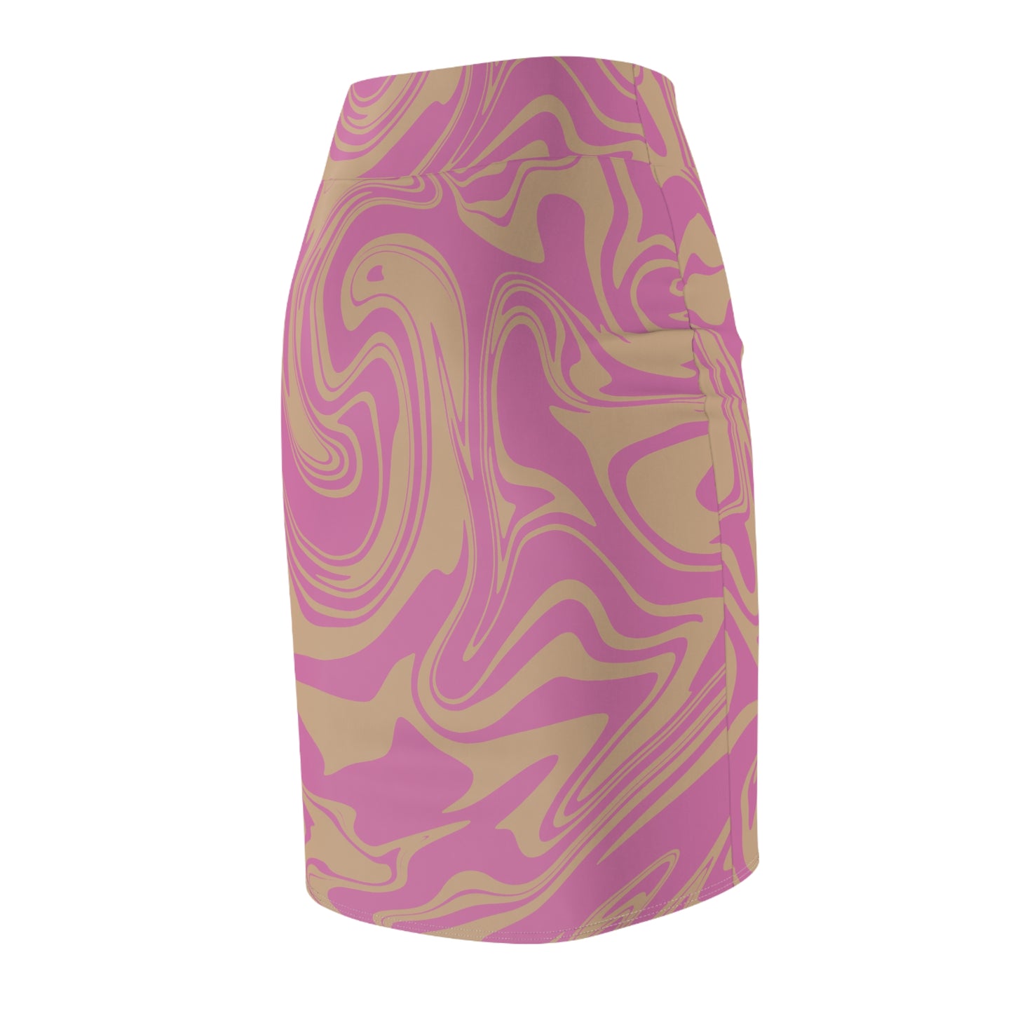 Damen Rock Marmor Print Bleistift Elegant Business Casual