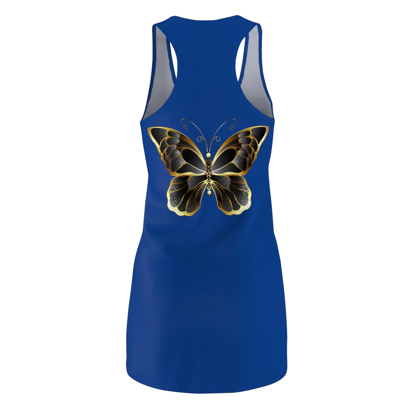 Blau Schmetterling Racerback Kleid Sommerkleid