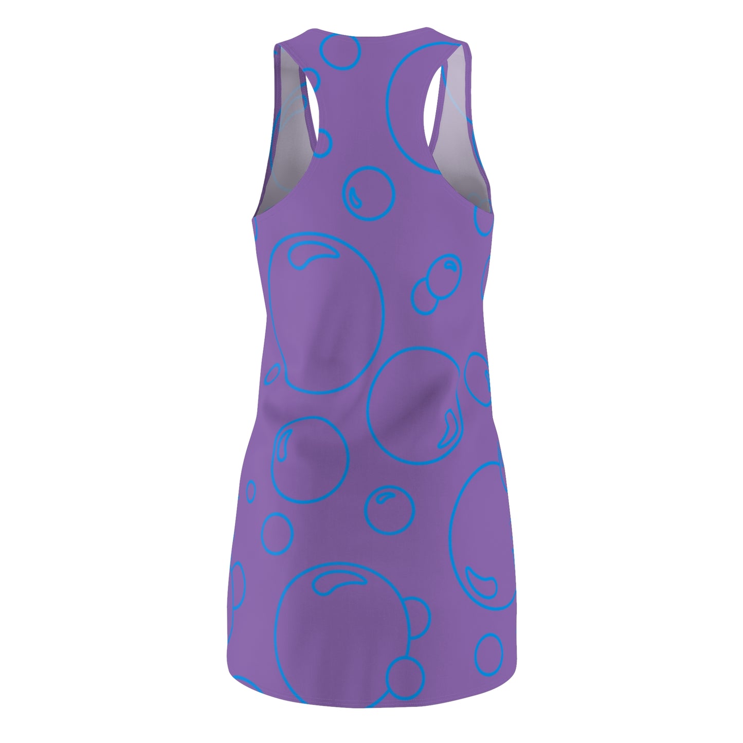Bubble Print Racerback Kleid – helles lila Blau Sommerkleid