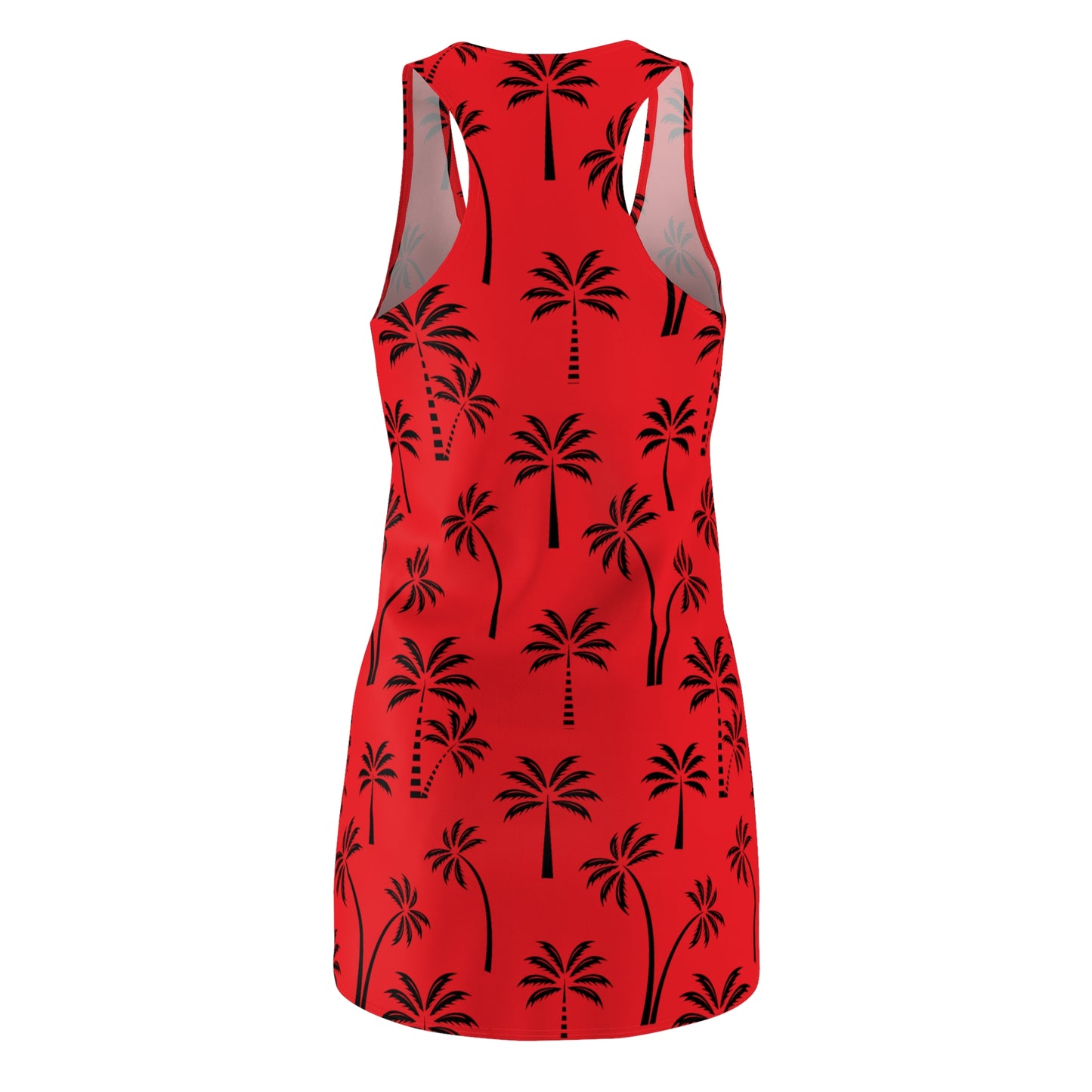 Rot Palmen Racerback Kleid – Leichtes Sommerkleid