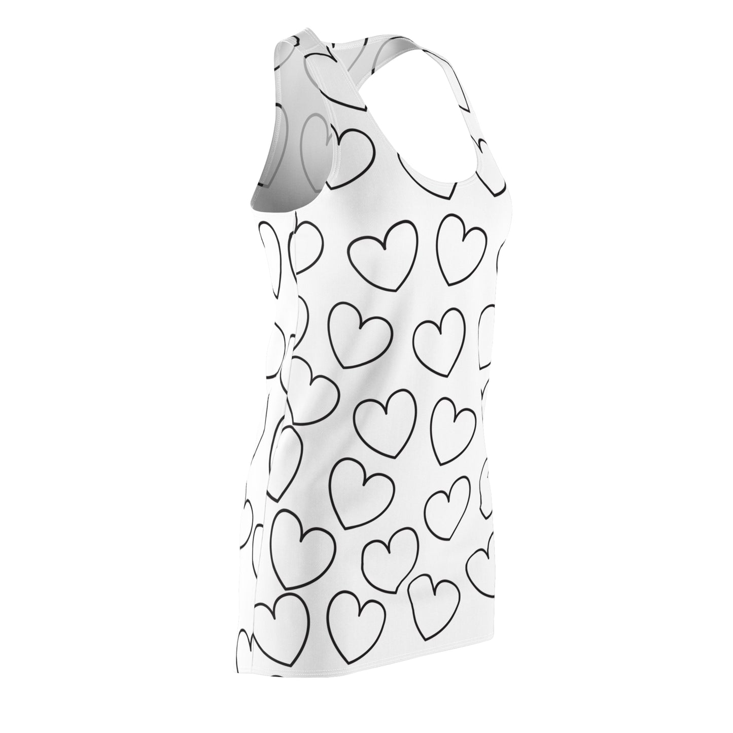 Racerback Kleid mit Herzmuster – Verspieltes Sommerkleid