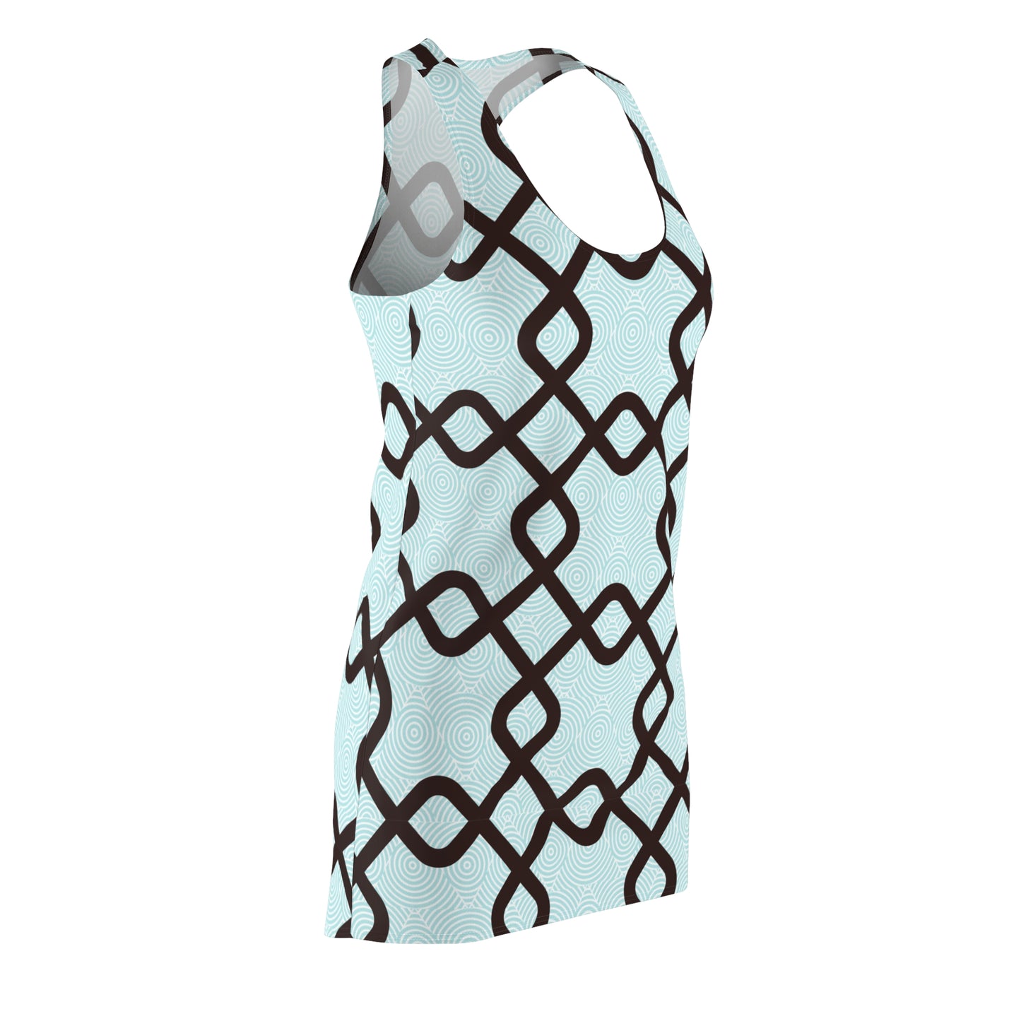 Damen Racerback Kleid mit geometrischem Muster – Sommer Freizeitkleid