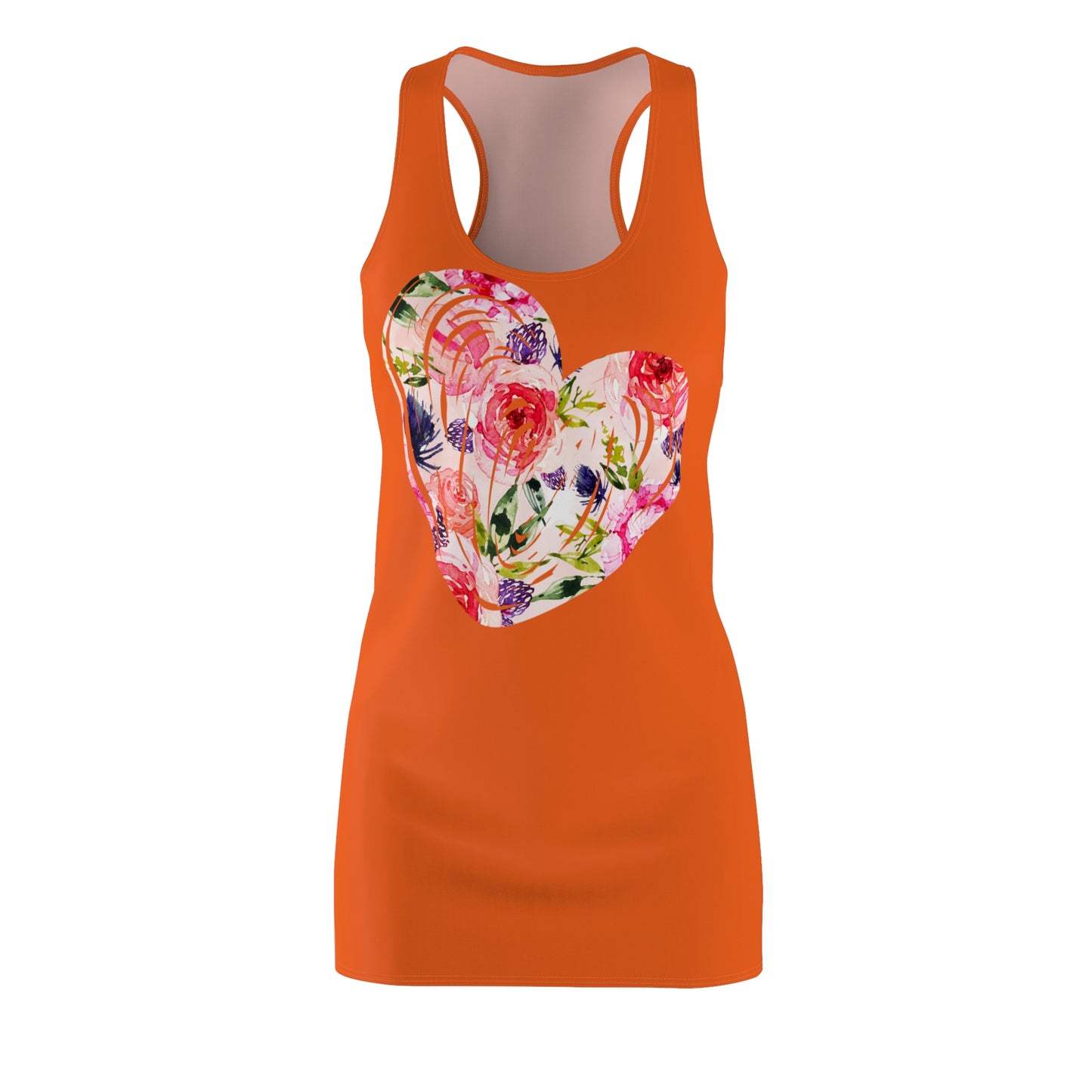 Floral Herz Racerback Kleid – Trendiges Sommerkleid