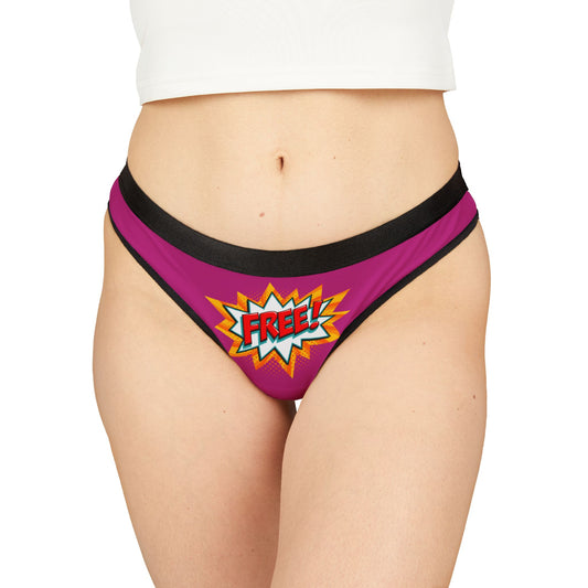 Damen Thong Unterwäsche Atmungsaktive Slips Bequem Free Print