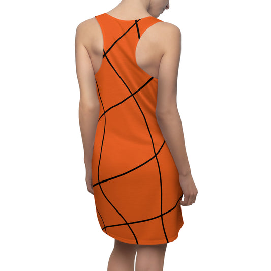 Abstrakt Linien Racerback Kleid – Modernes Sommerkleid